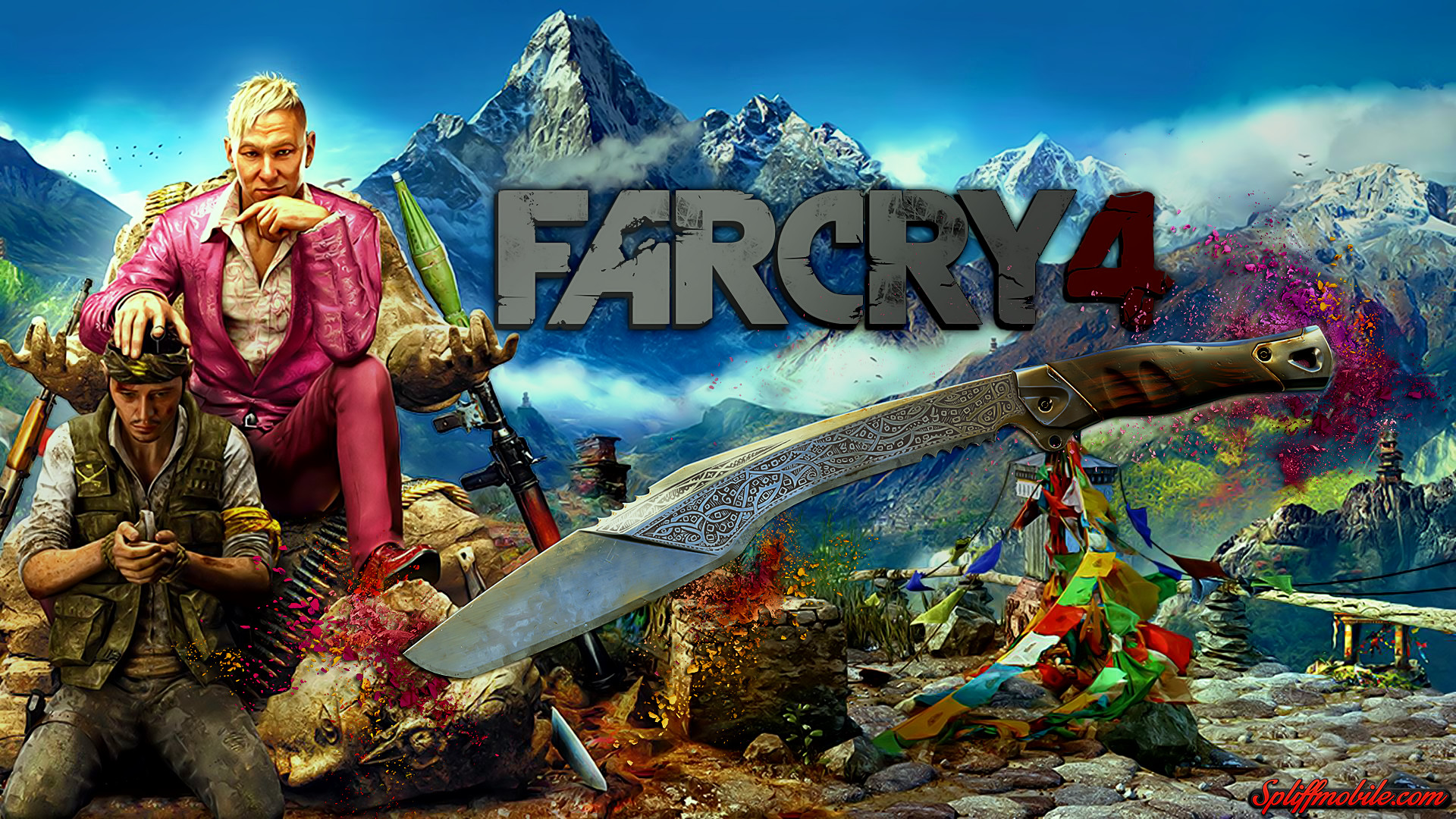Pagan Min, Ajay Ghale, Far Cry 4, Logo, Kukri, Full HD, sfondo per portatile