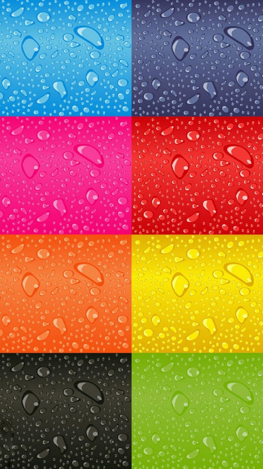 Gocce d'acqua, Quadrati colorati, Texture, sfondo iPhone 6