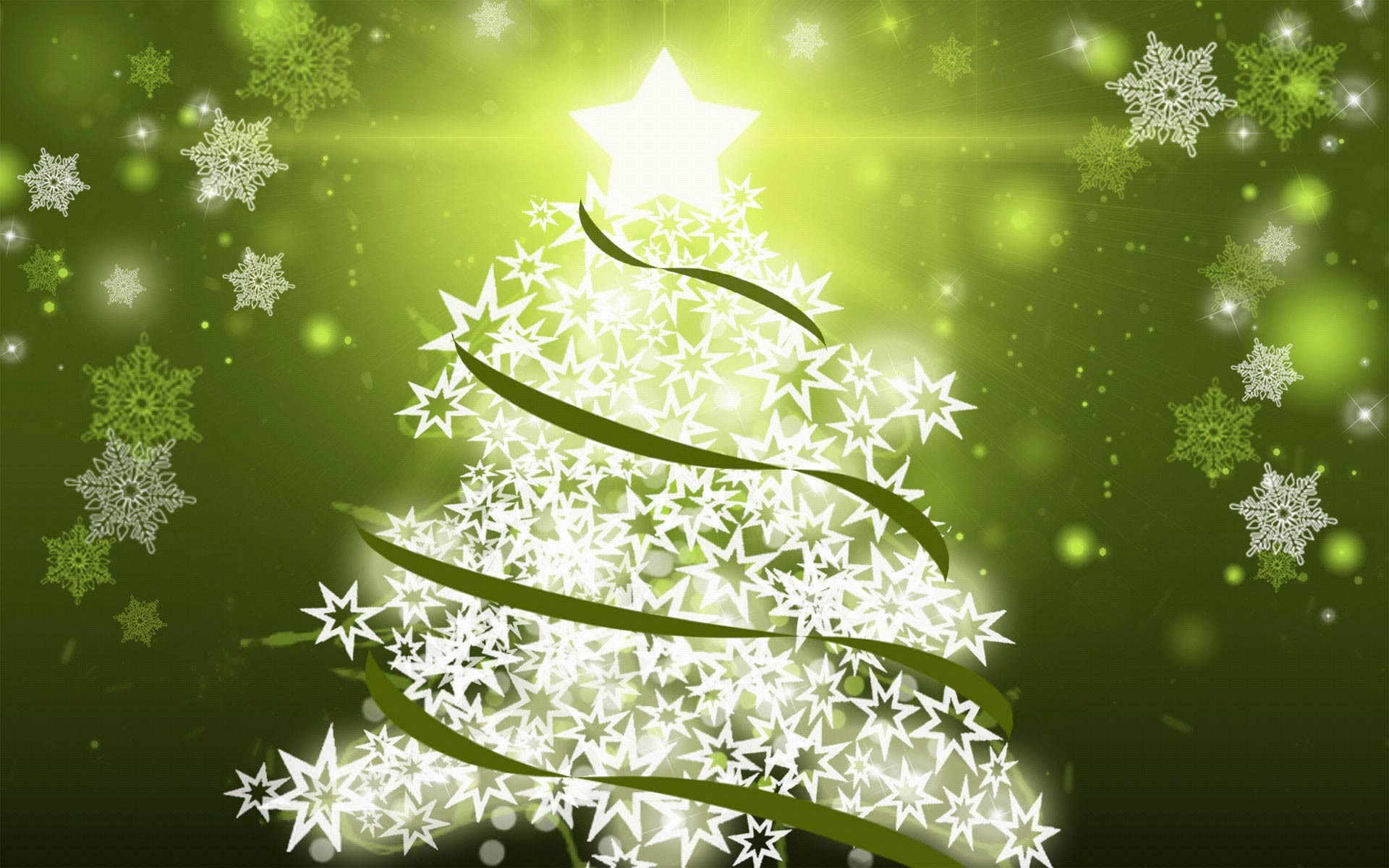 Albero di Natale, Fiocchi di neve, Stelle, 1920x1200, sfondo MacBook Pro