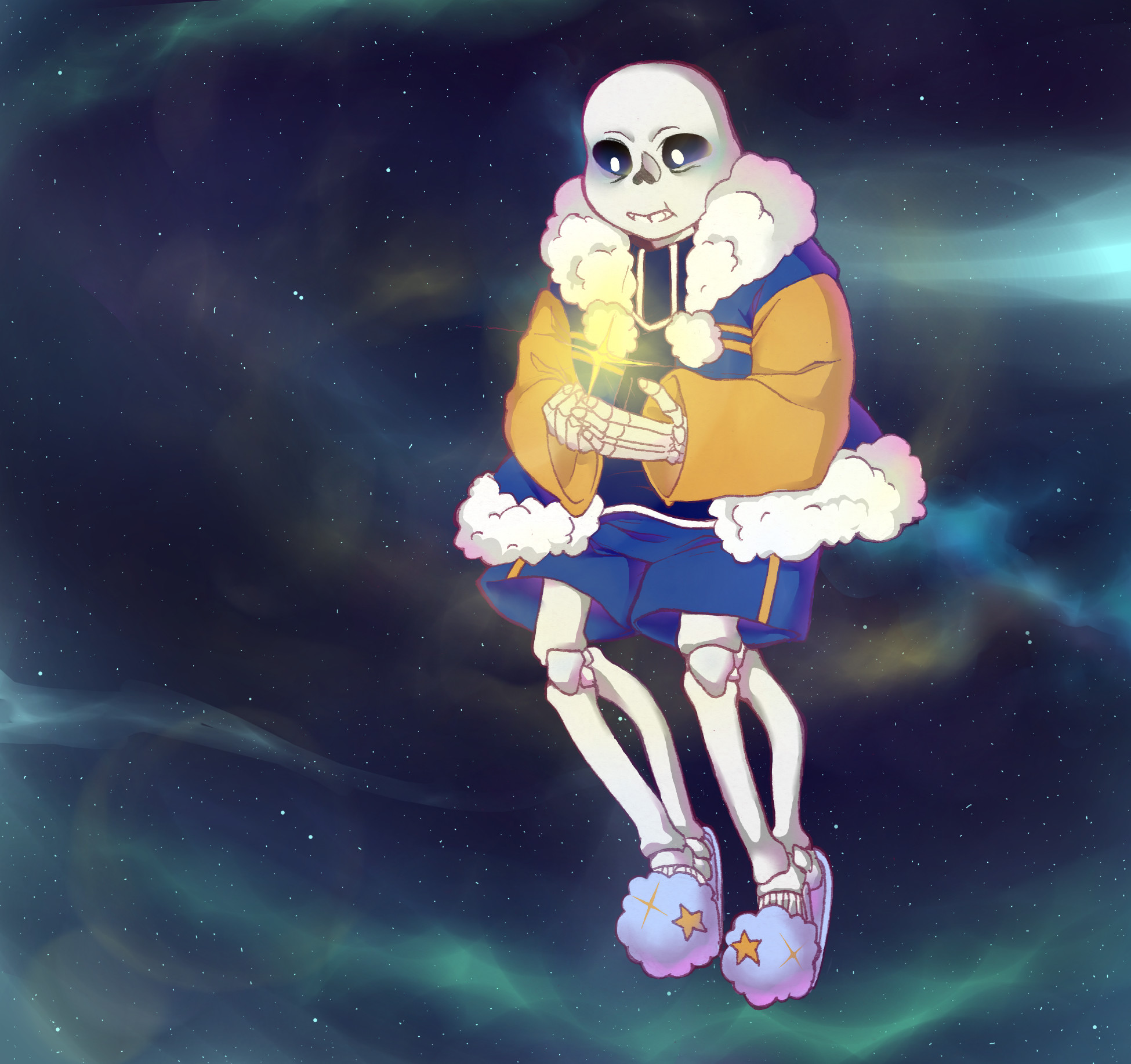 Sans, Undertale, Fan art, Galassia, Full HD, schermata di blocco iPad