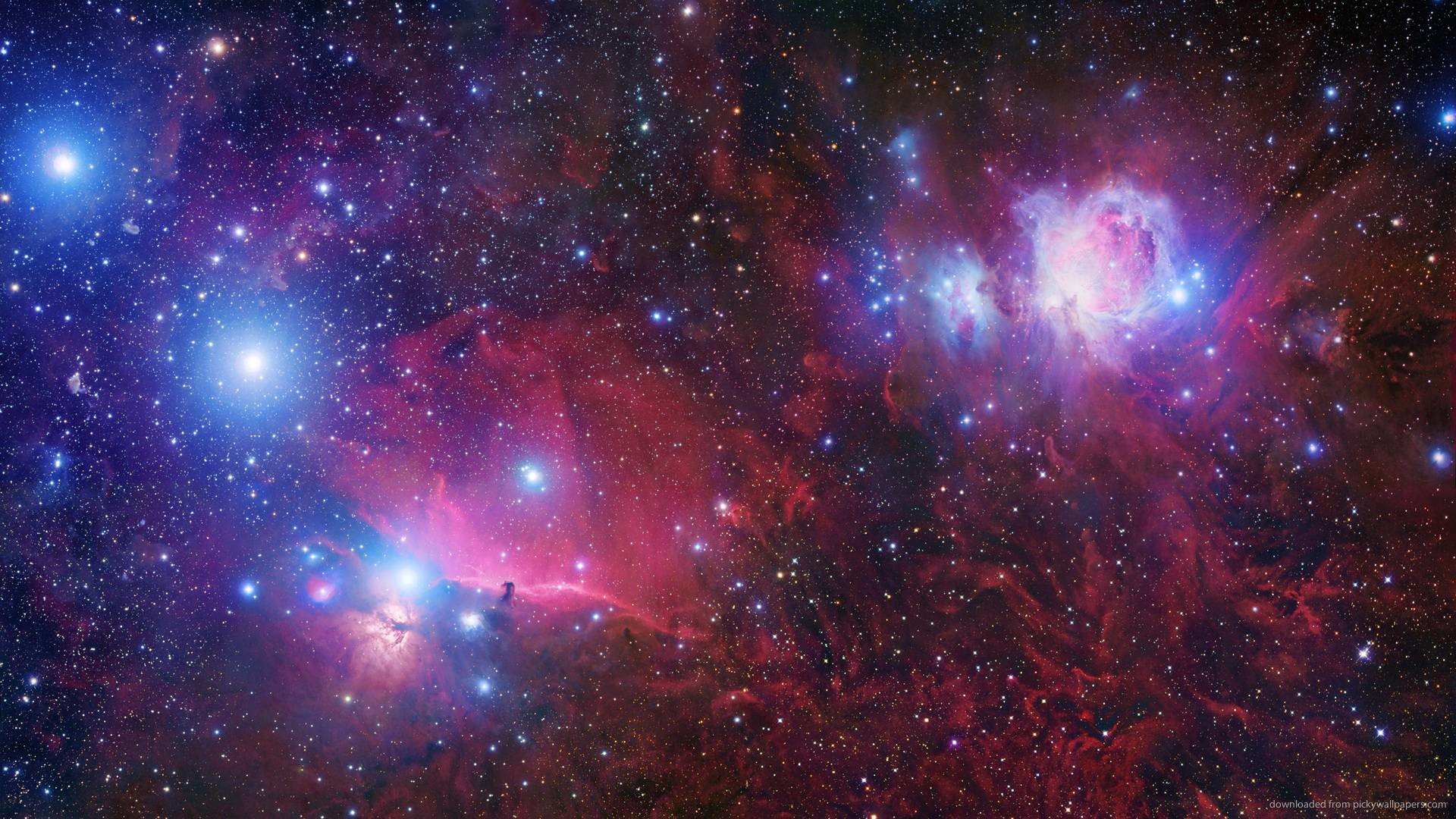 Nebulosa di Orione, Nebulosa Testa di Cavallo, Cintura di Orione, Stelle, sfondo desktop 1920x1080
