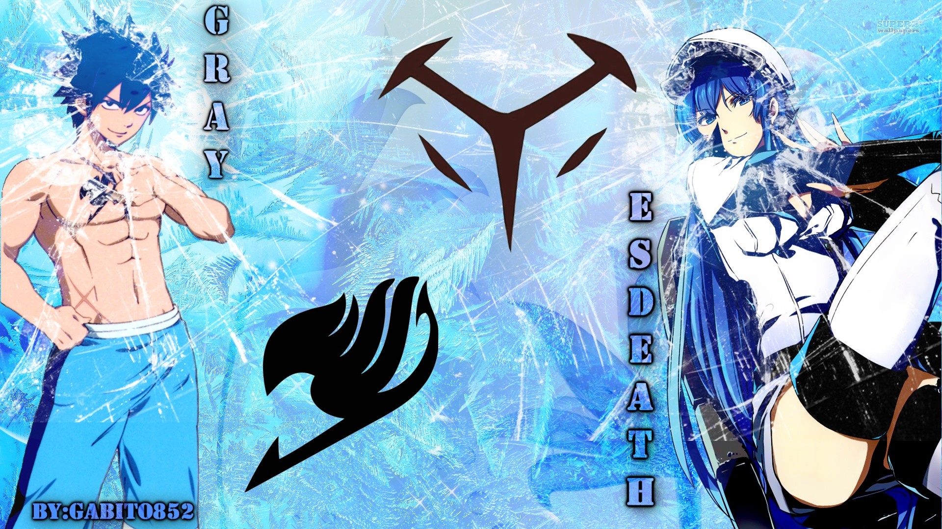 Esdeath, Gray Fullbuster, Fairy Tail, Akame ga Kill!, Crossover, sfondo desktop 1920x1080
