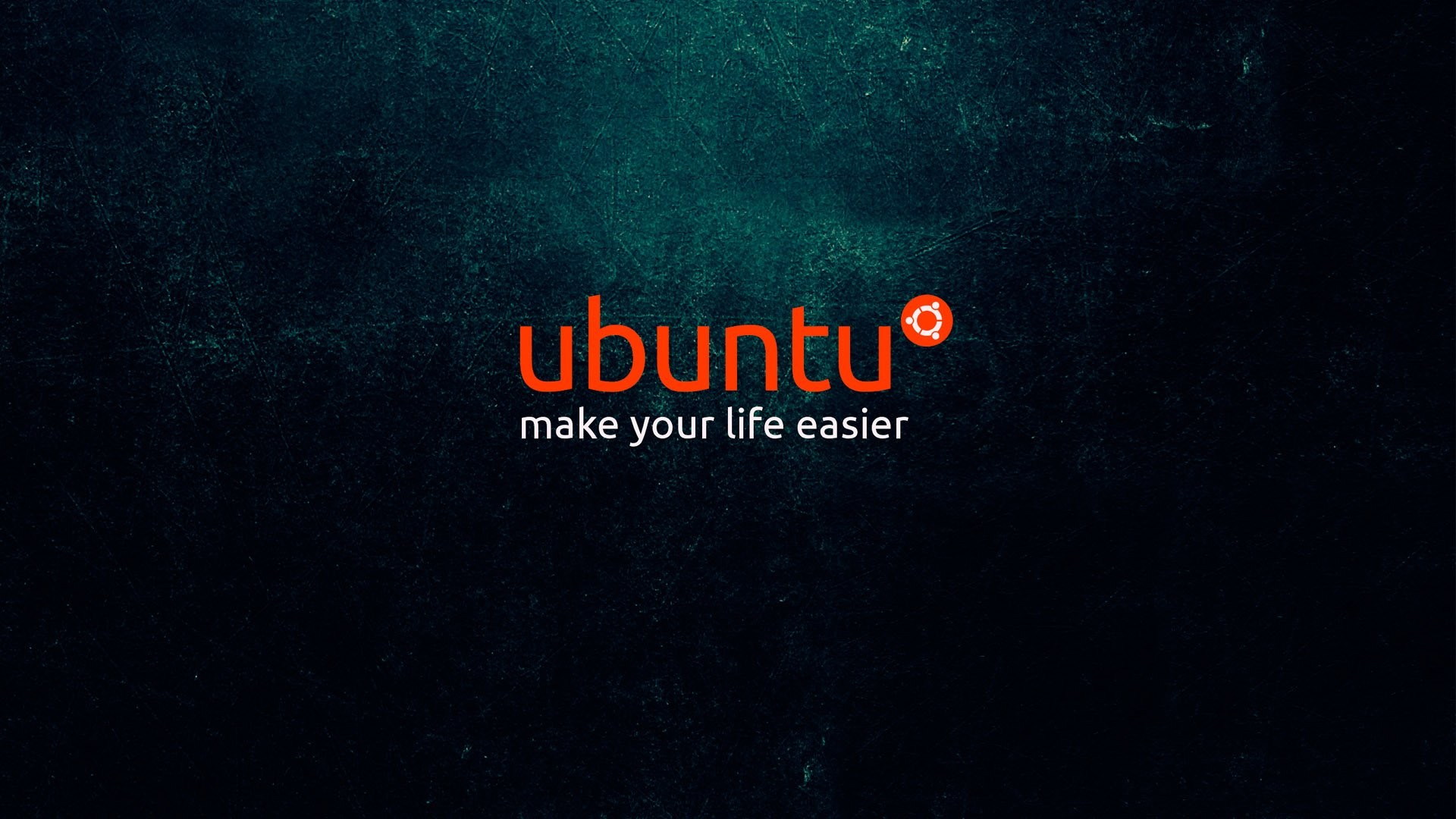 Ubuntu, Logo, Make your life easier, Toni scuri, immagine di sfondo Linux
