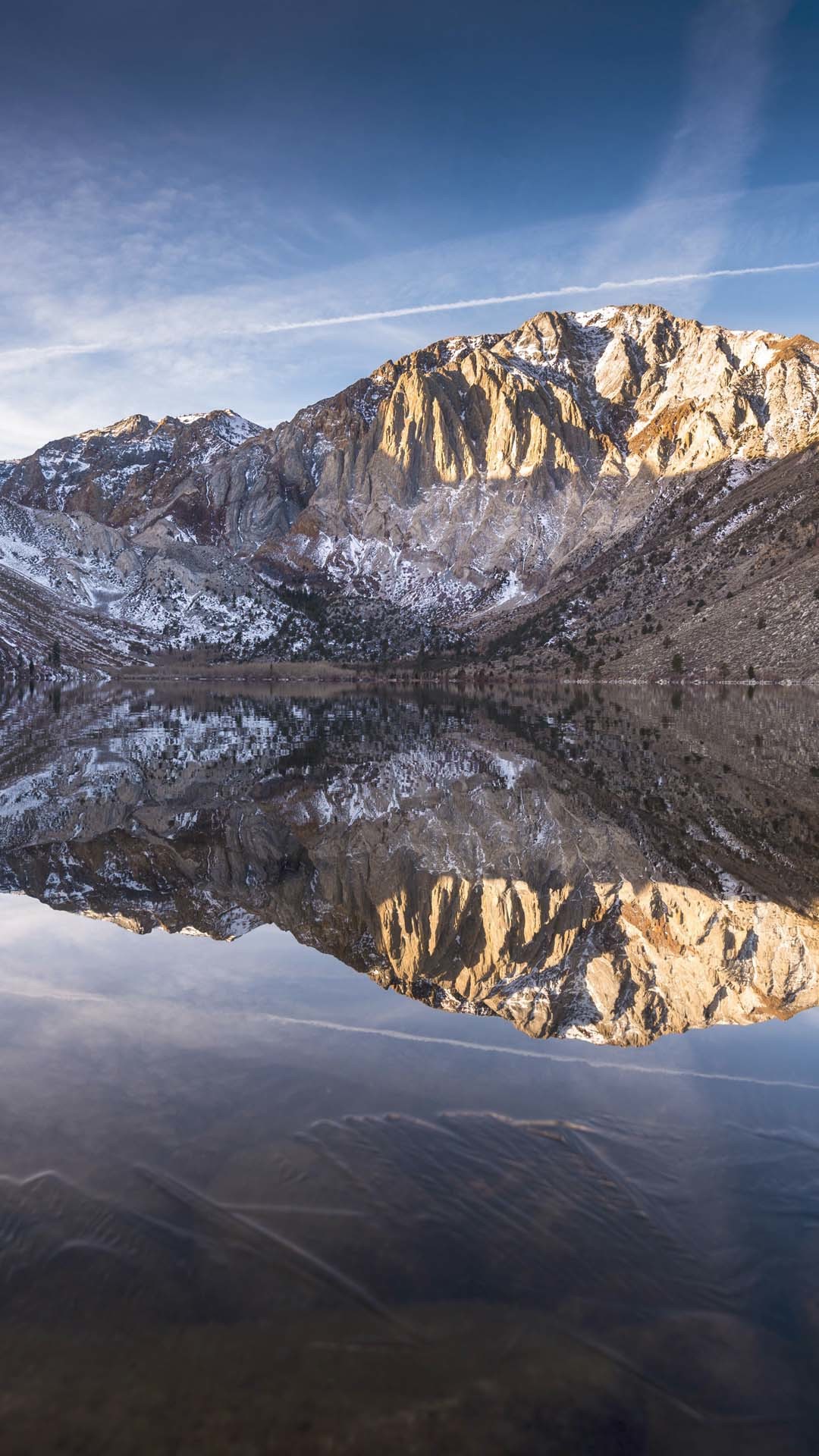 Lago di montagna, Riflesso, Montagne, Sierra Nevada, sfondo Full HD per smartphone