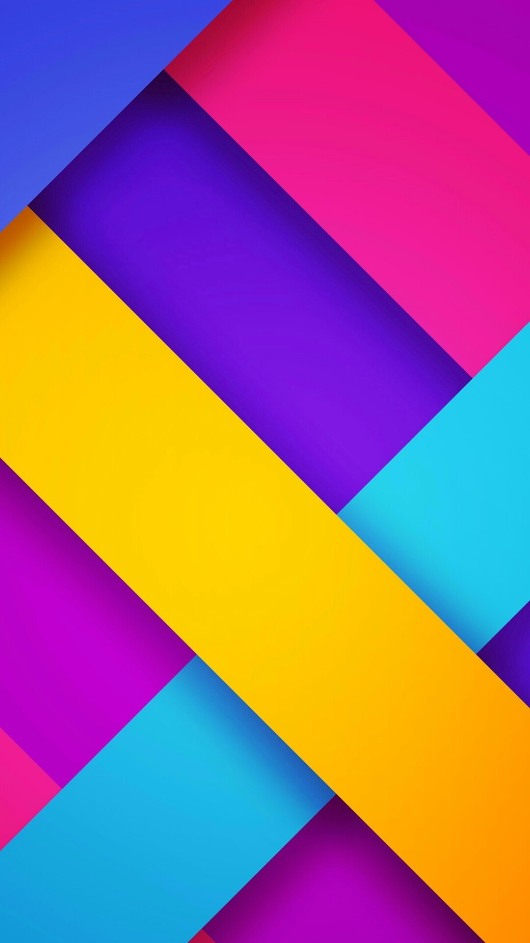 Material design, Strisce, Giallo e viola, Geometrico, Full HD, sfondo per iPhone e Android