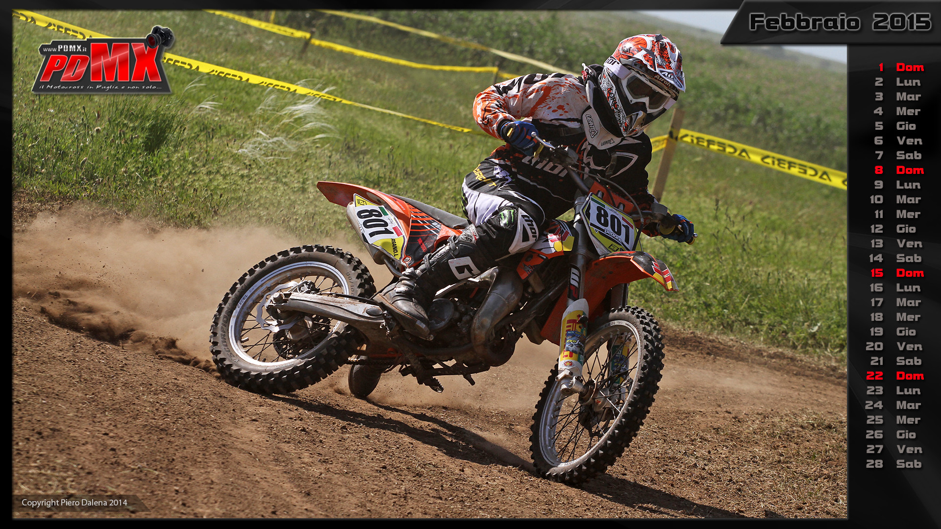 Motocross, Calendario, Febbraio 2015, Curva, Terra, Full HD, sfondo desktop
