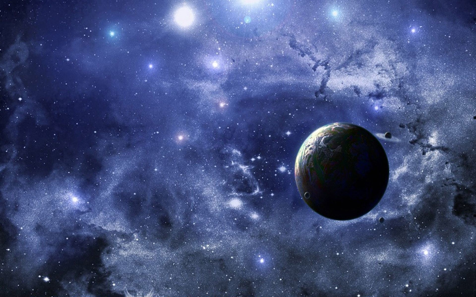 Pianeta, Nebulosa, Spazio, Stelle, sfondo per il tuo desktop