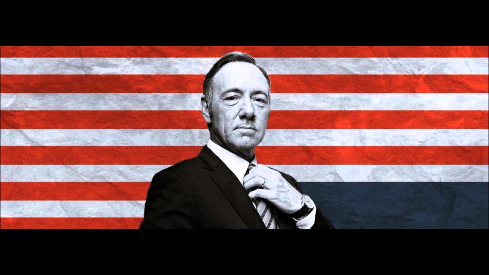 Frank Underwood, Kevin Spacey, House of Cards, Bandiera americana, sfondo desktop Full HD