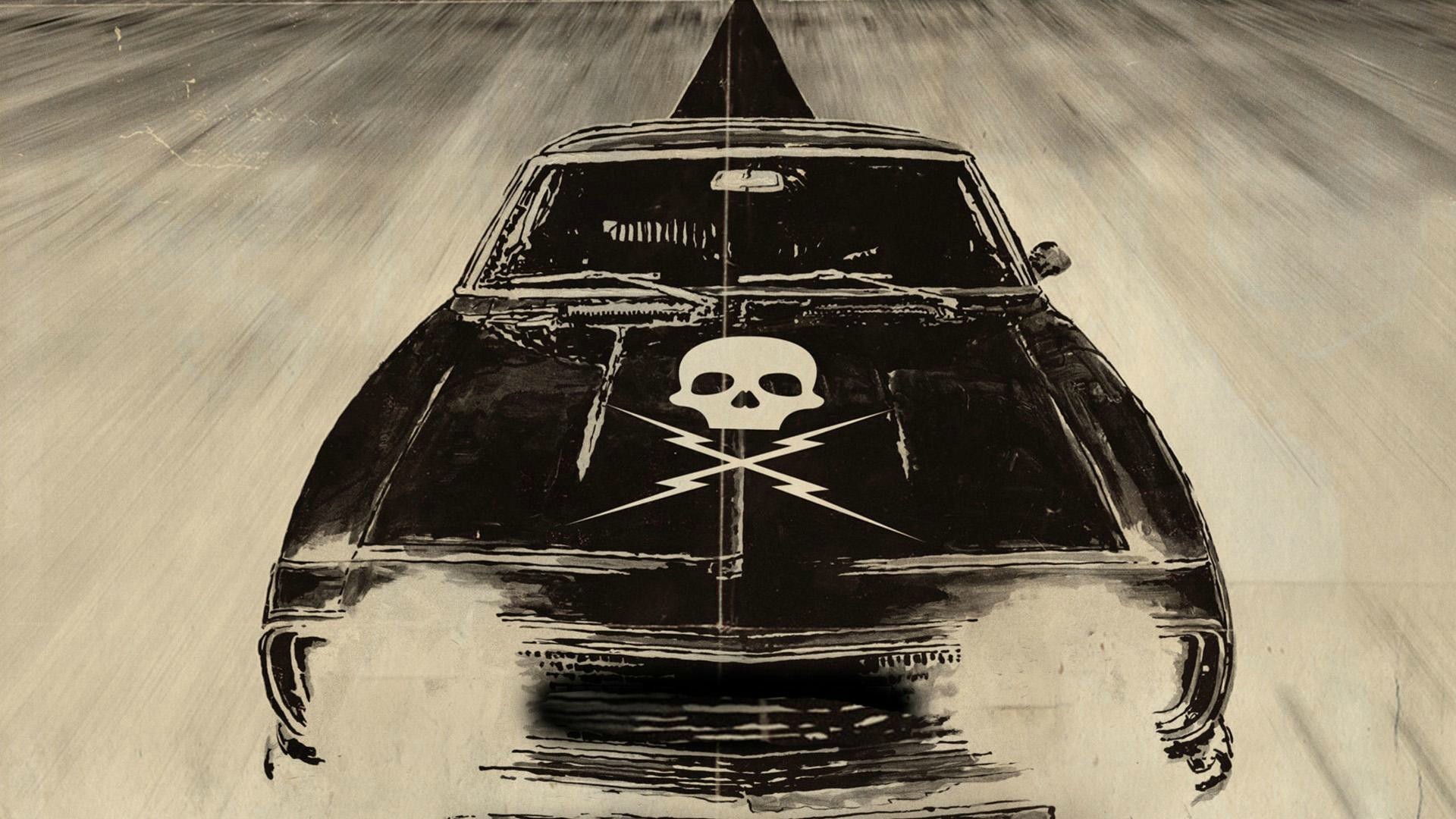 Death Proof, Grindhouse, Chevrolet Nova, Teschio, Auto, Full HD, sfondo desktop