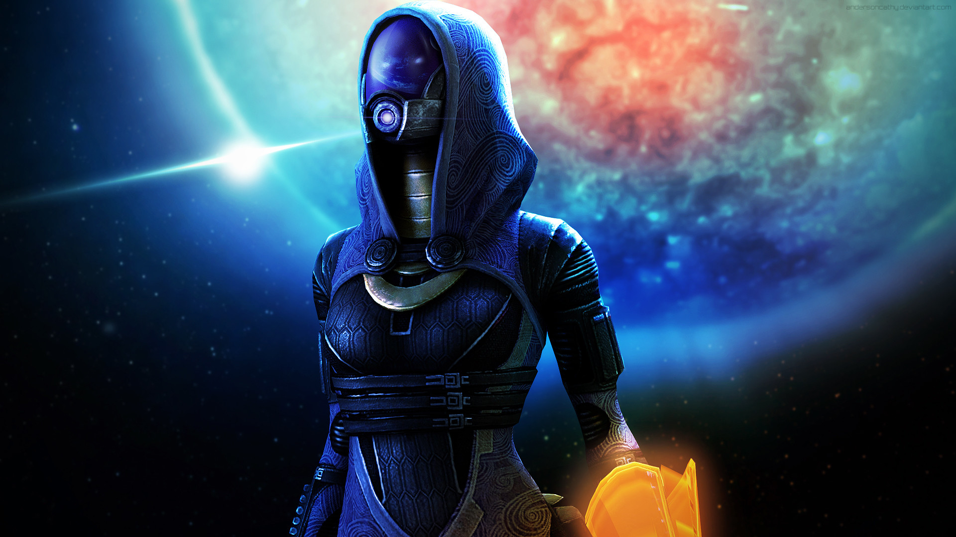 Tali'Zorah, Mass Effect, Quarian, Spazio, Full HD, sfondo per PC