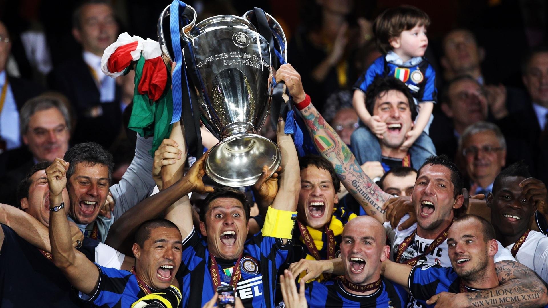 Inter, Champions League 2010, Javier Zanetti, Wesley Sneijder, Coppa dei Campioni, Festa, sfondo per PC