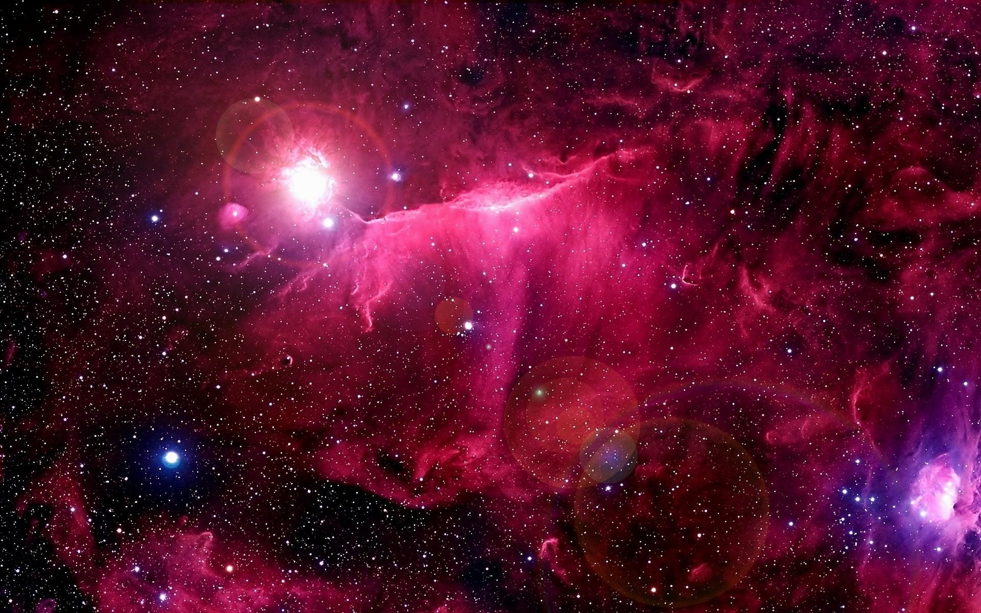 Nebulosa, Rosa, Rosso, Stelle, 1920x1200, sfondo MacBook Pro
