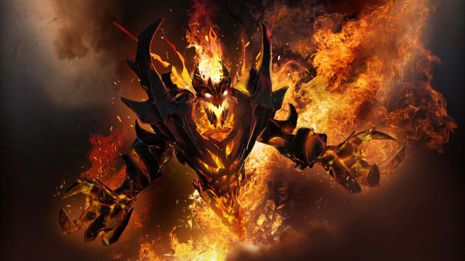 Shadow Fiend, Dota 2, Fiamme, Demone, 1920x1080, sfondo per PC