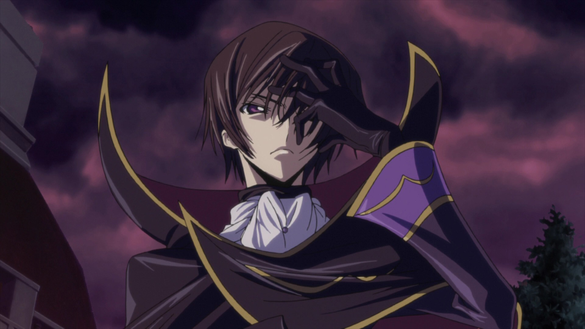 Lelouch Lamperouge, Code Geass, Mantello, Toni viola, Full HD, sfondo desktop