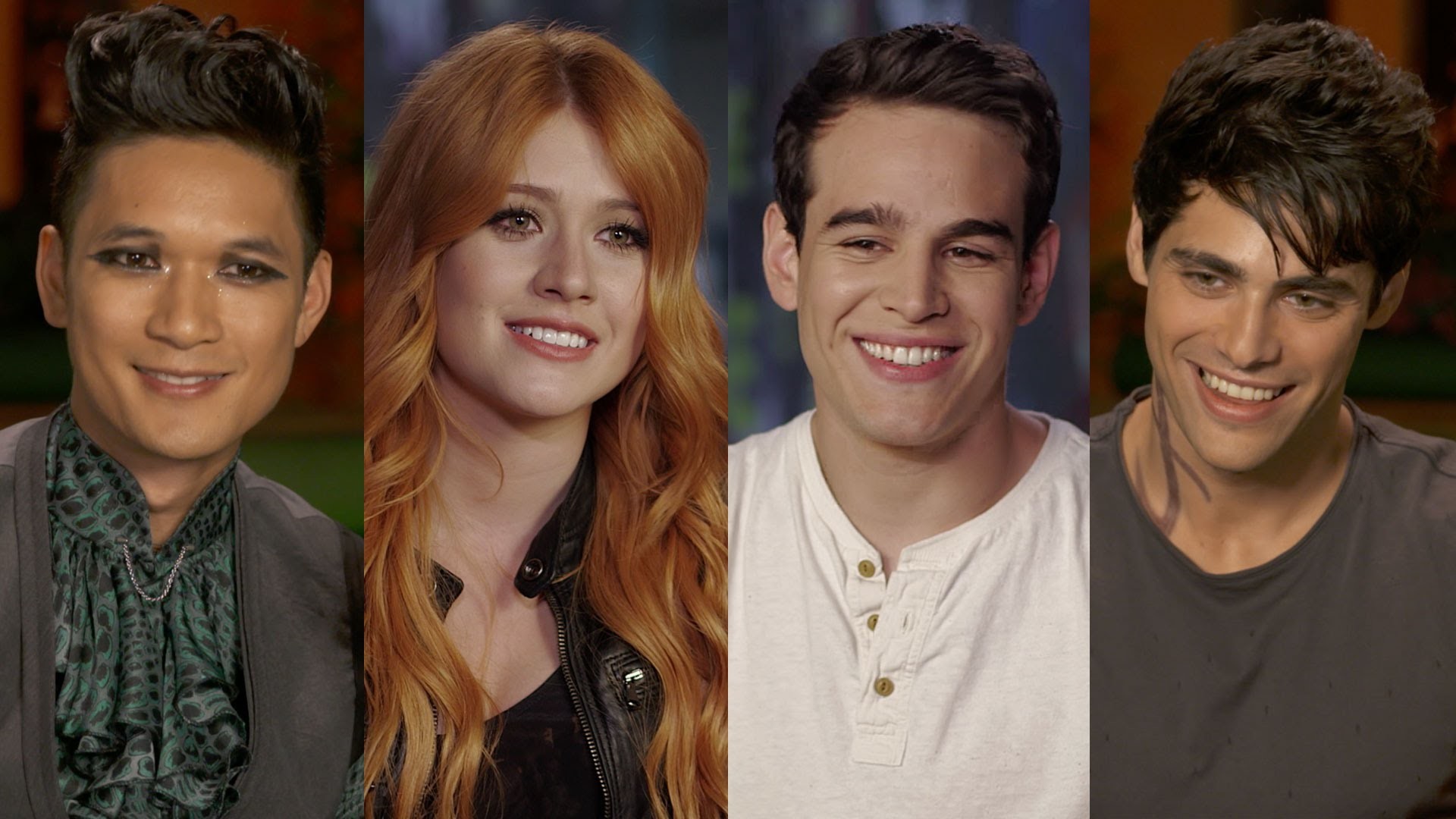 Harry Shum Jr., Katherine McNamara, Alberto Rosende, Matthew Daddario, Shadowhunters, Intervista, sfondo Full HD
