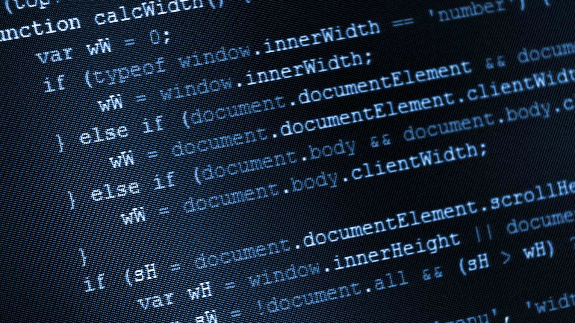 Codice JavaScript, Programmazione, Blu scuro, 16:9 Full HD, sfondo widescreen