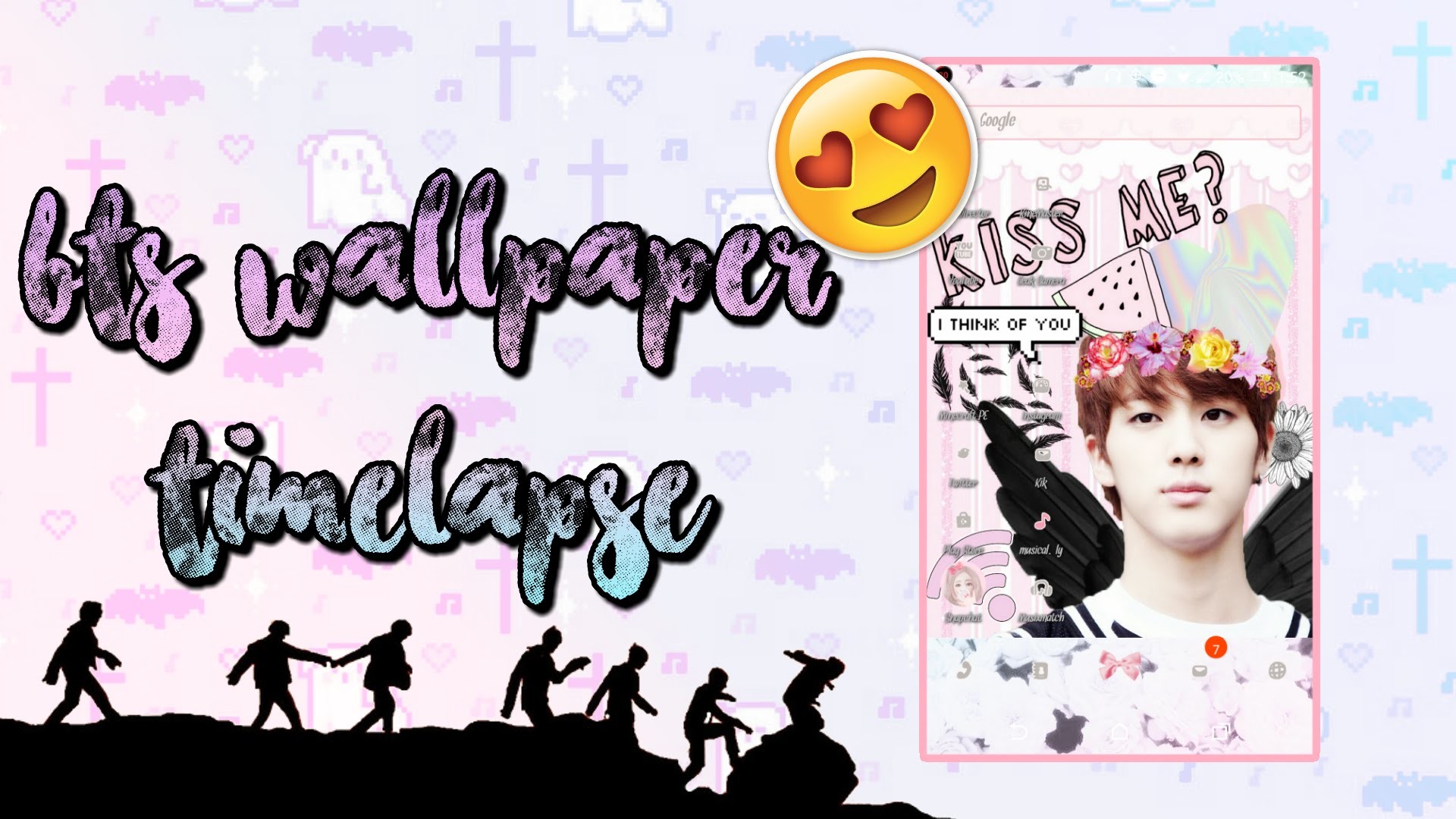 Jin, BTS, Collage, Lilla, Full HD, sfondo Windows 11