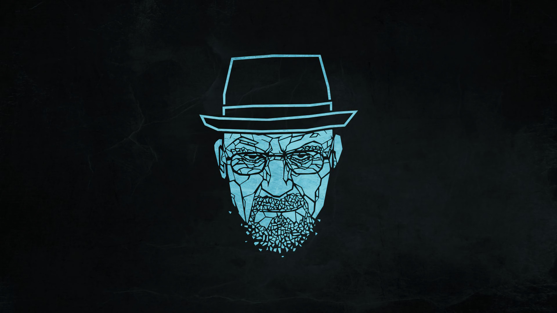 Heisenberg, Breaking Bad, Line art, Azzurro, 16:9 Full HD, sfondo widescreen