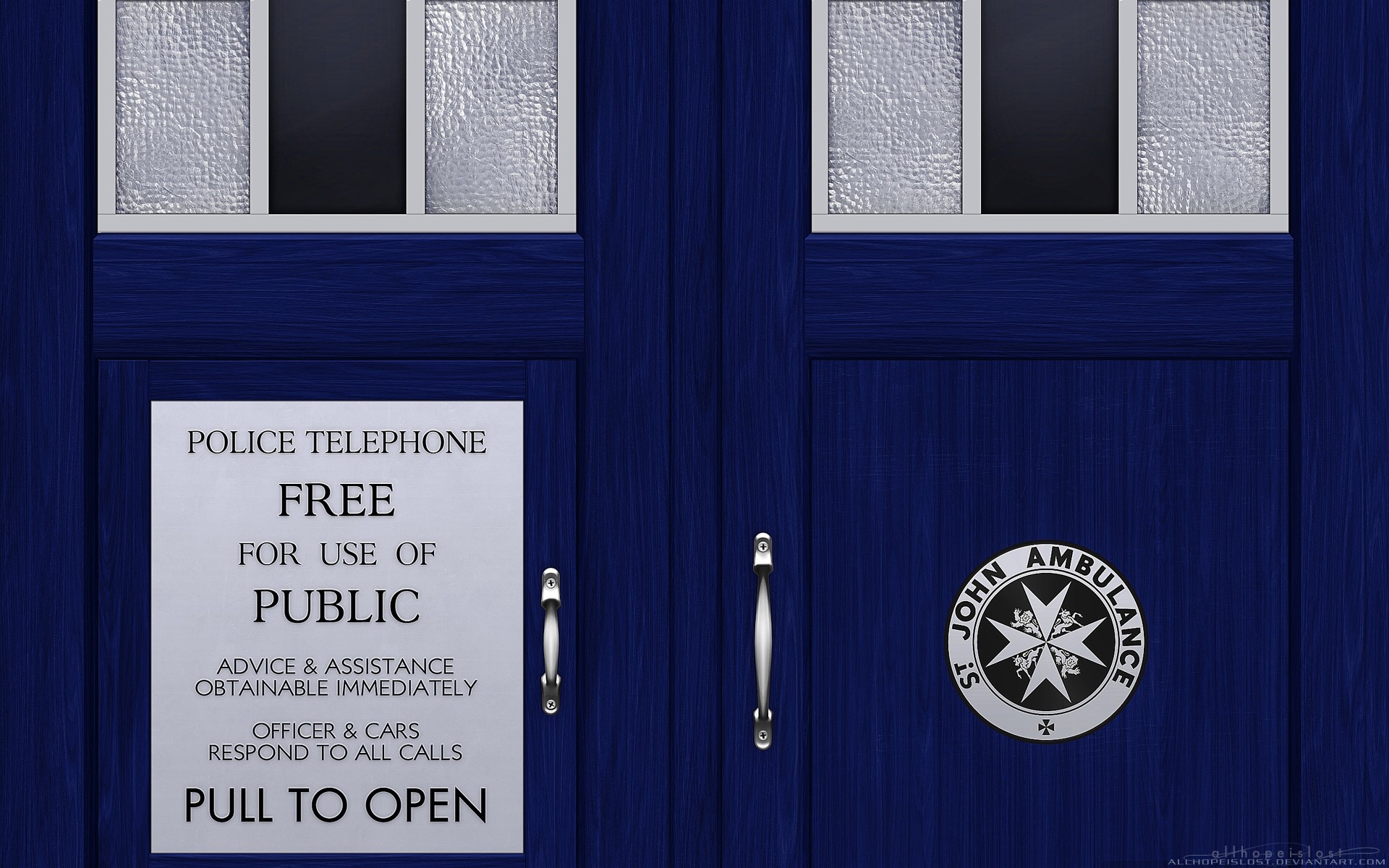 Porta della TARDIS, TARDIS, St John Ambulance, Doctor Who, Full HD, sfondo desktop