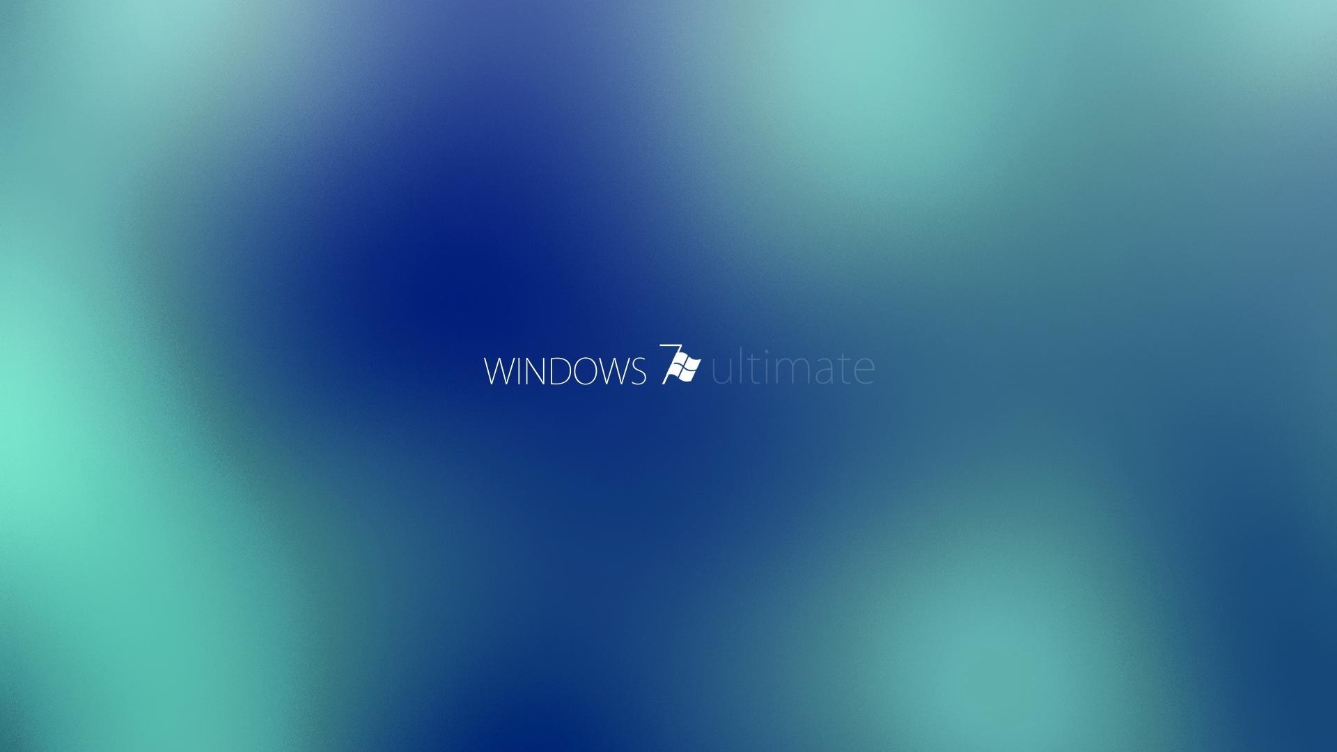 Windows 7 Ultimate, Windows 7, Microsoft, Sfocato, Sfondo blu, Full HD, wallpaper per portatile