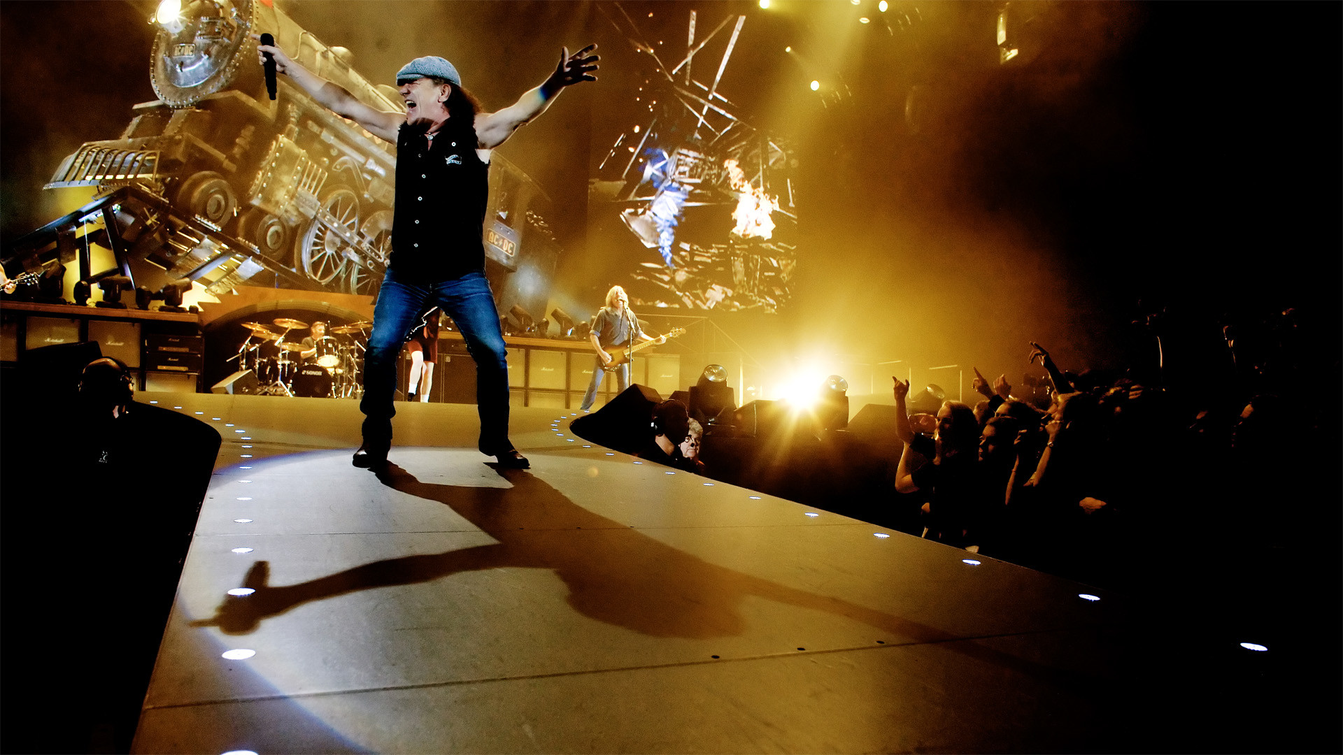 Brian Johnson, AC/DC, Concerto, Palco, Full HD, sfondo per PC