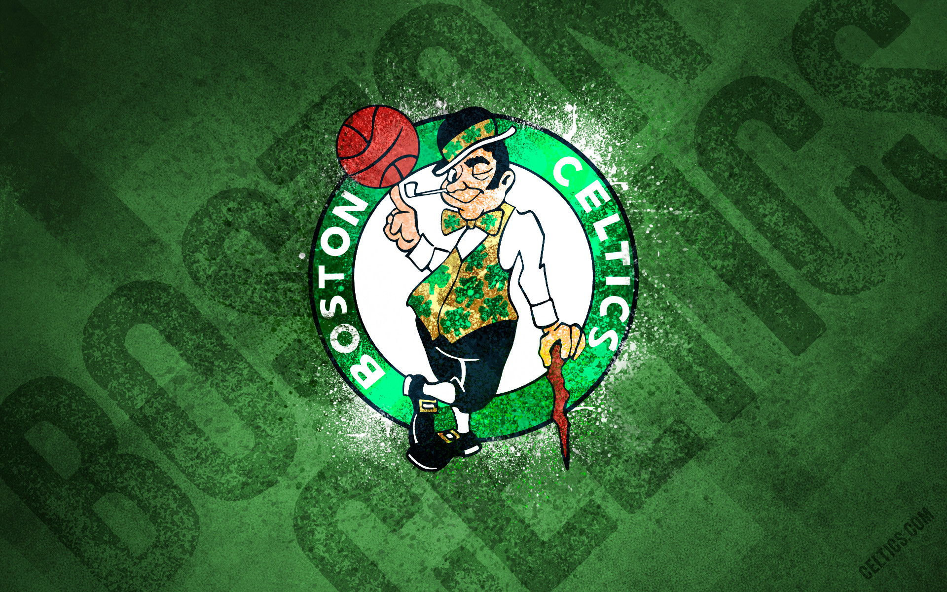 Boston Celtics, Lucky the Leprechaun, NBA, Logo, 16:10 Full HD, sfondo widescreen