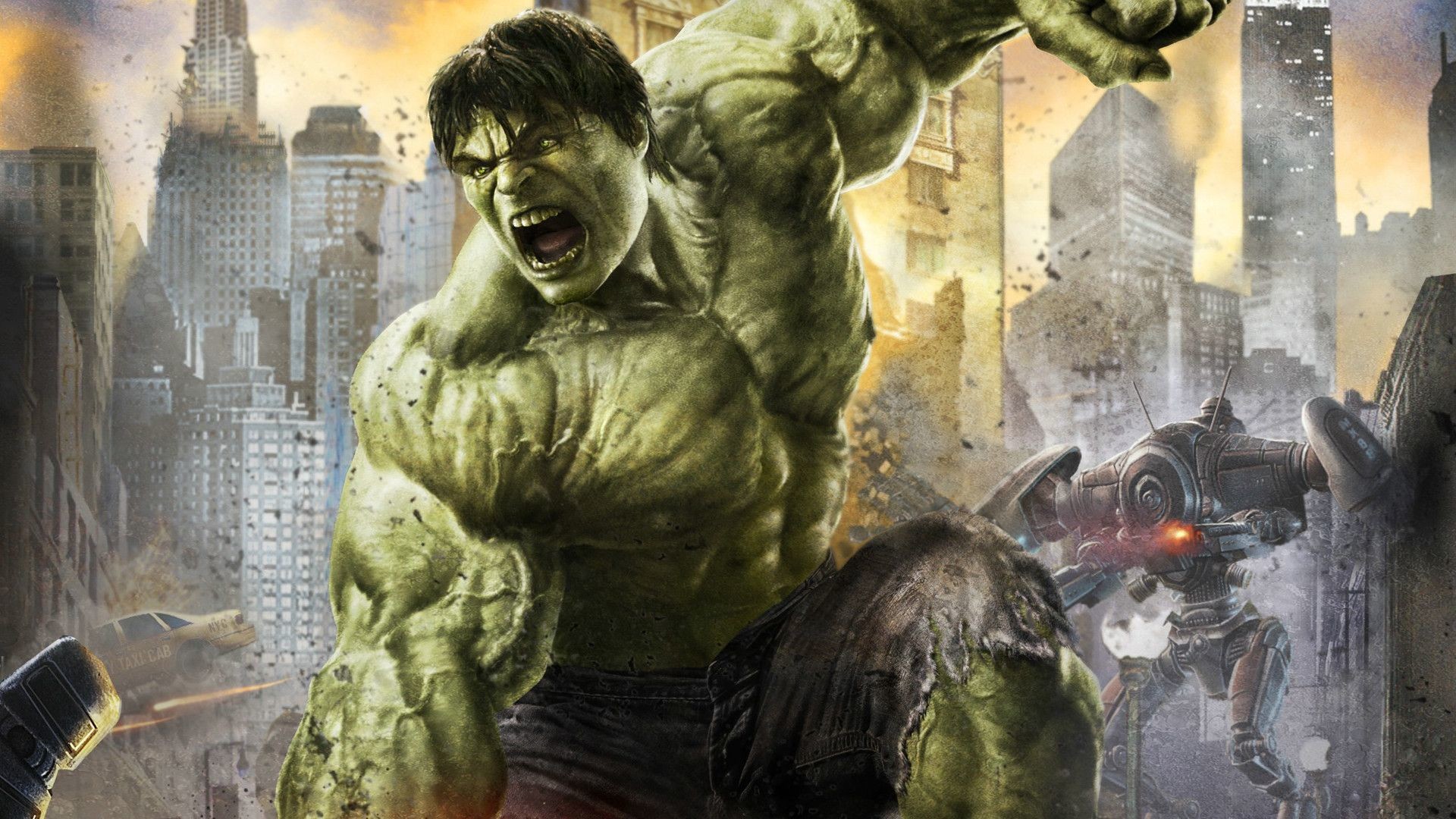 Hulk, L'incredibile Hulk, Città, Rabbia, Full HD, sfondo per PC