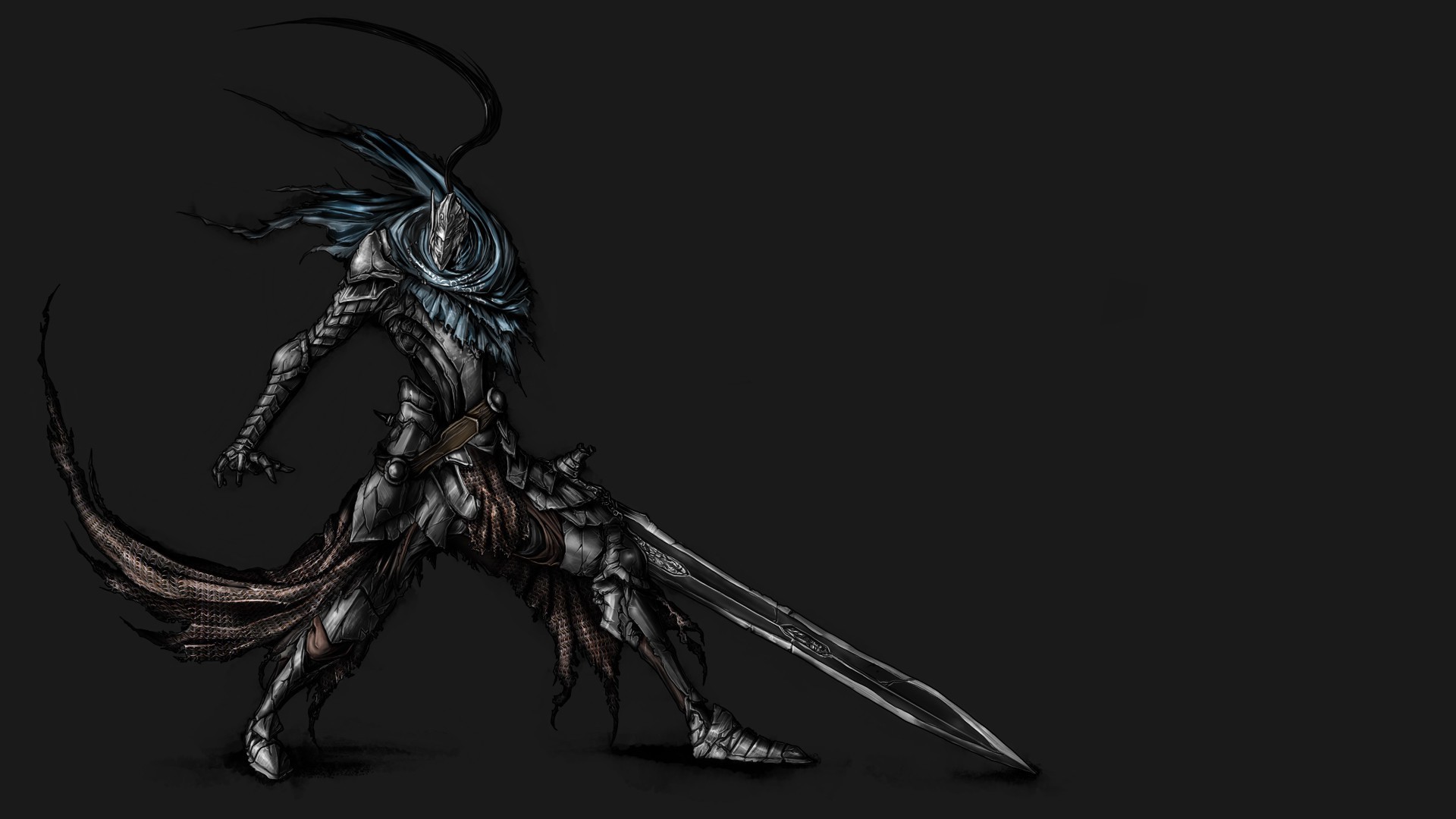 Artorias, Dark Souls, Spadone, Sfondo scuro, 1920x1080, wallpaper desktop