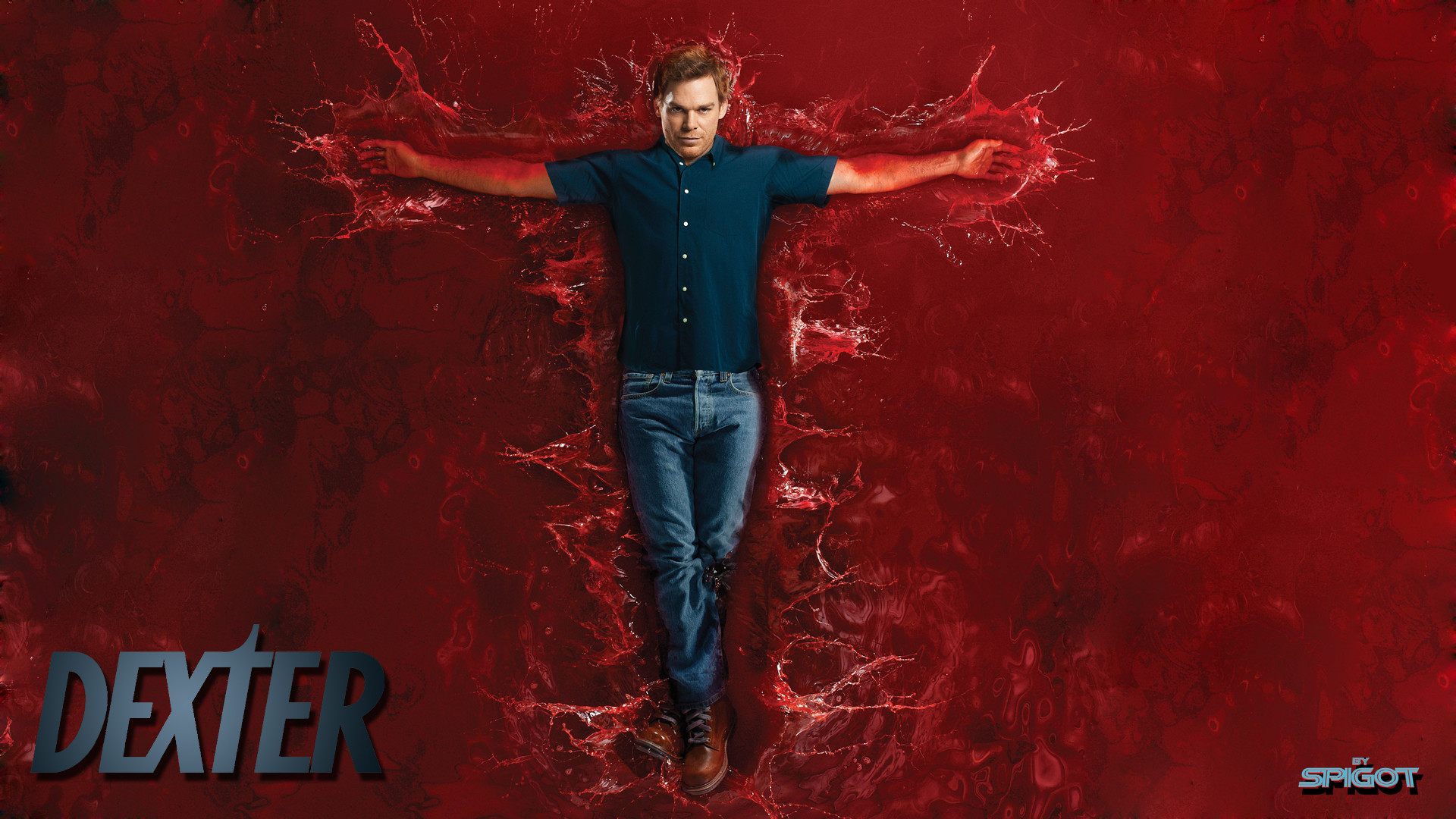 Dexter Morgan, Michael C. Hall, Dexter, Sangue, Rosso, Full HD 1080p, sfondo desktop