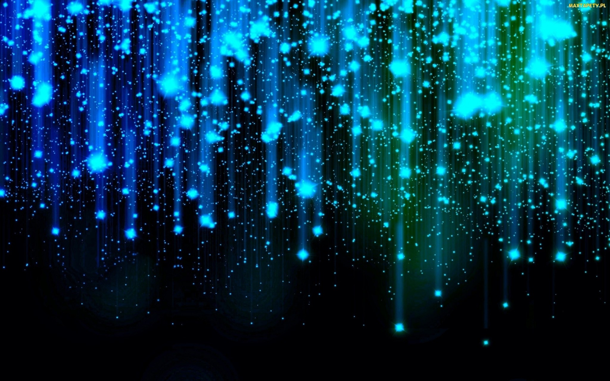 Pioggia di luci, Particelle, Blu, 16:10 Full HD, sfondo widescreen