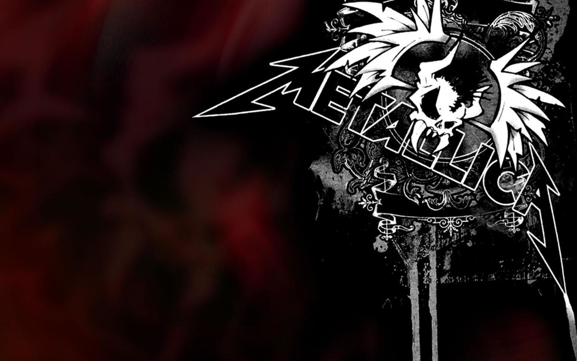 Metallica, Logo, Teschio, Toni rossi, 16:10 Full HD, sfondo widescreen