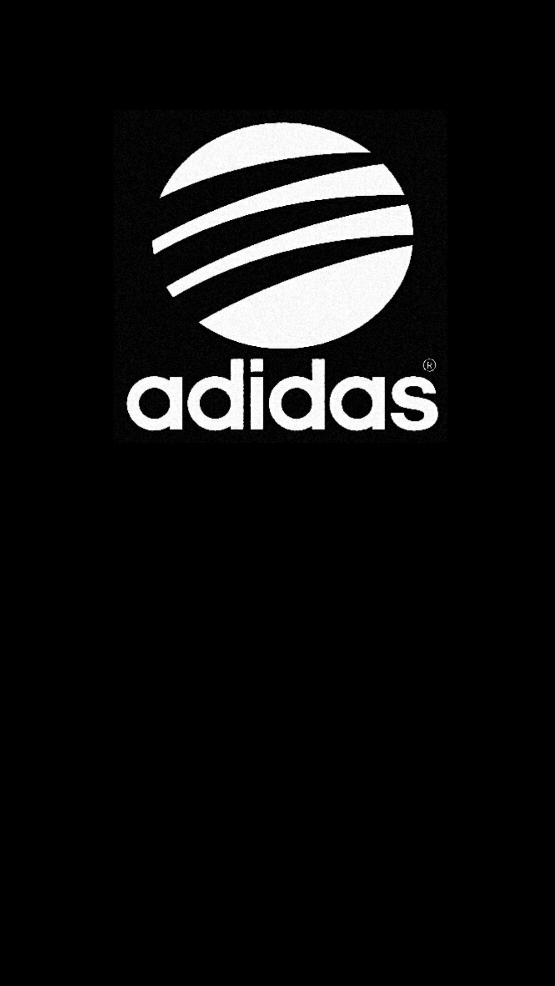Adidas, Logo, Sfondo nero, Full HD, schermata di blocco del cellulare
