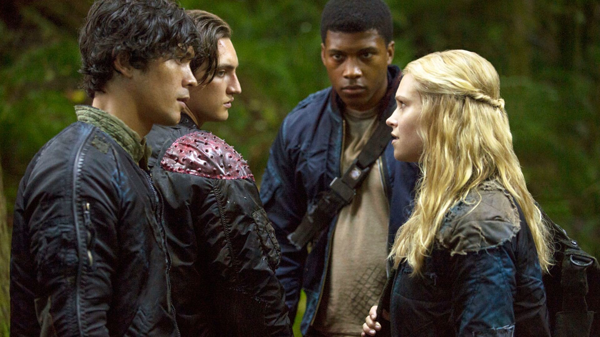 Bob Morley, Eliza Taylor, Isaiah Washington, The 100, Foresta, Full HD, sfondo desktop