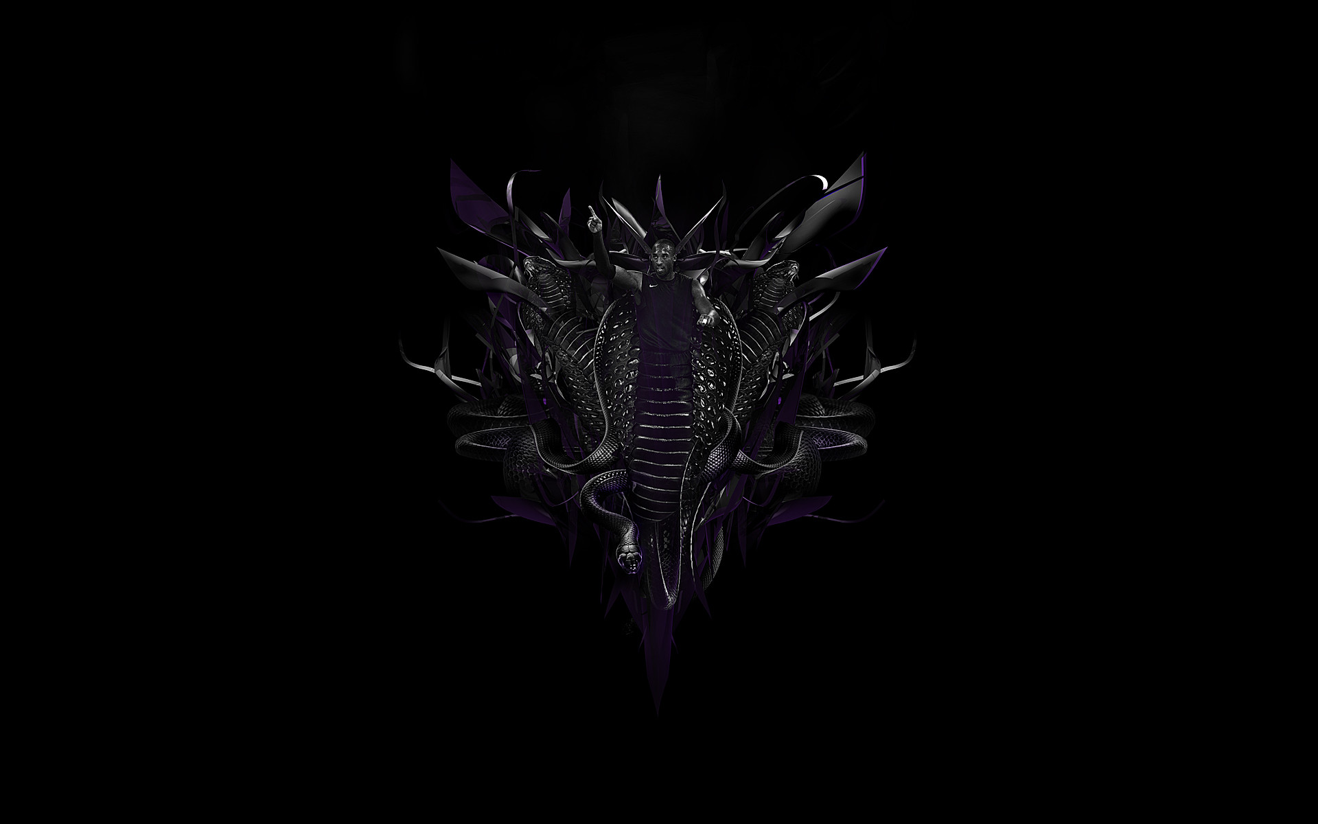 Astratto, Sfondo nero, Viola, Scuro, 1920x1200, wallpaper desktop