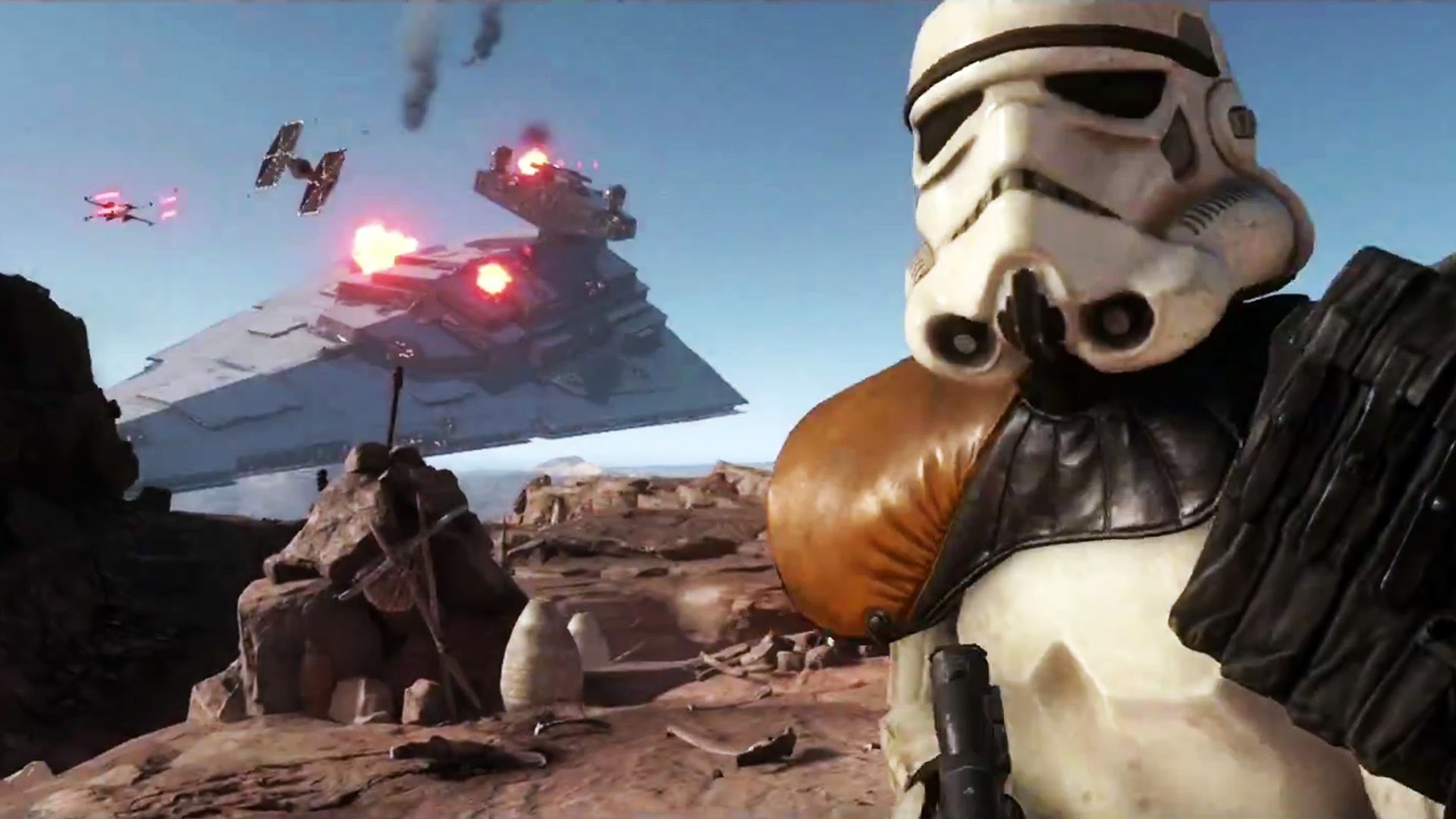 Star Wars Battlefront, Sandtrooper, Star Destroyer, Tatooine, Full HD, sfondo Windows 11