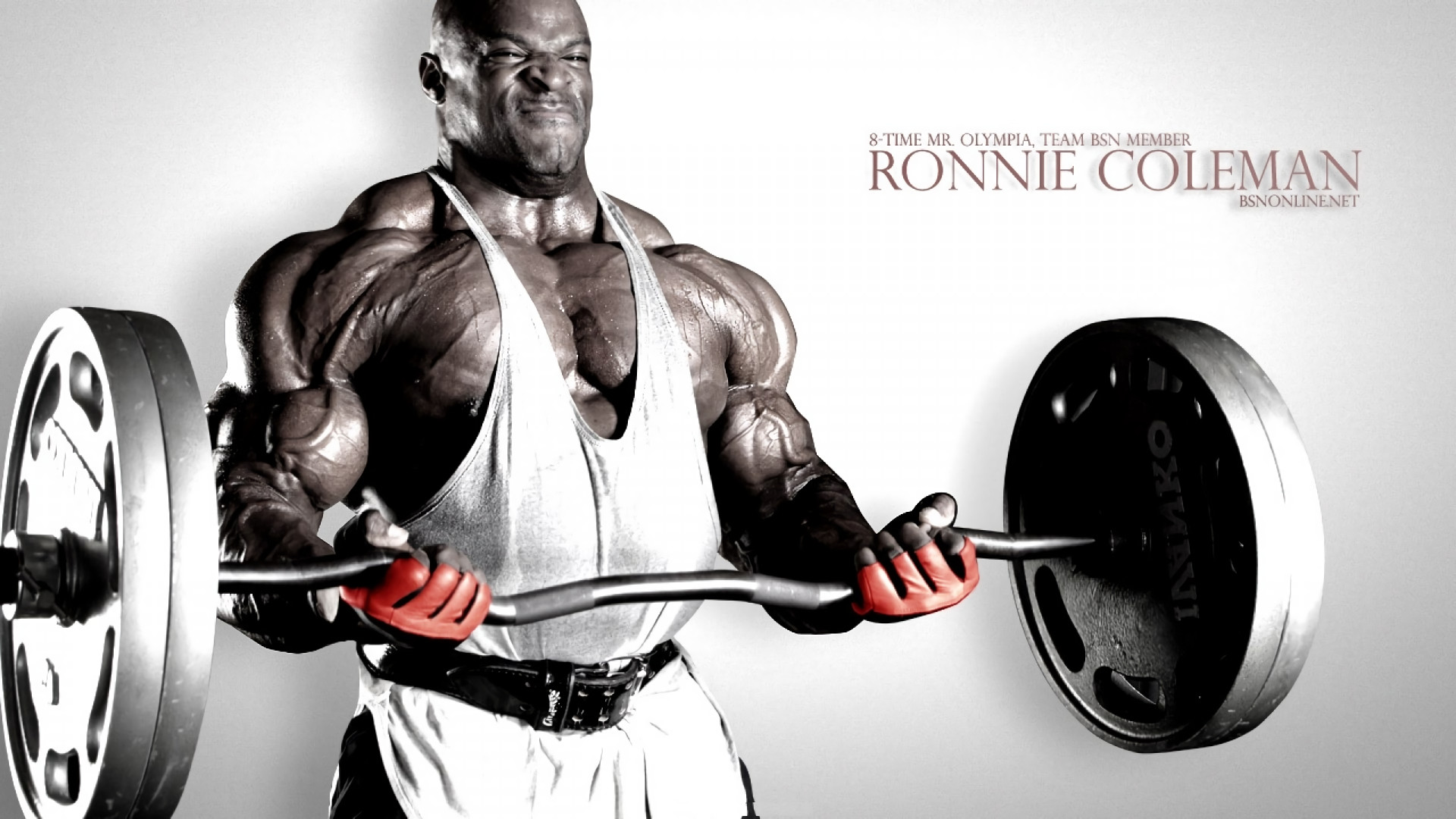 Ronnie Coleman, Mr. Olympia, Bilanciere, Curl bicipiti, 1920x1080, immagine di sfondo