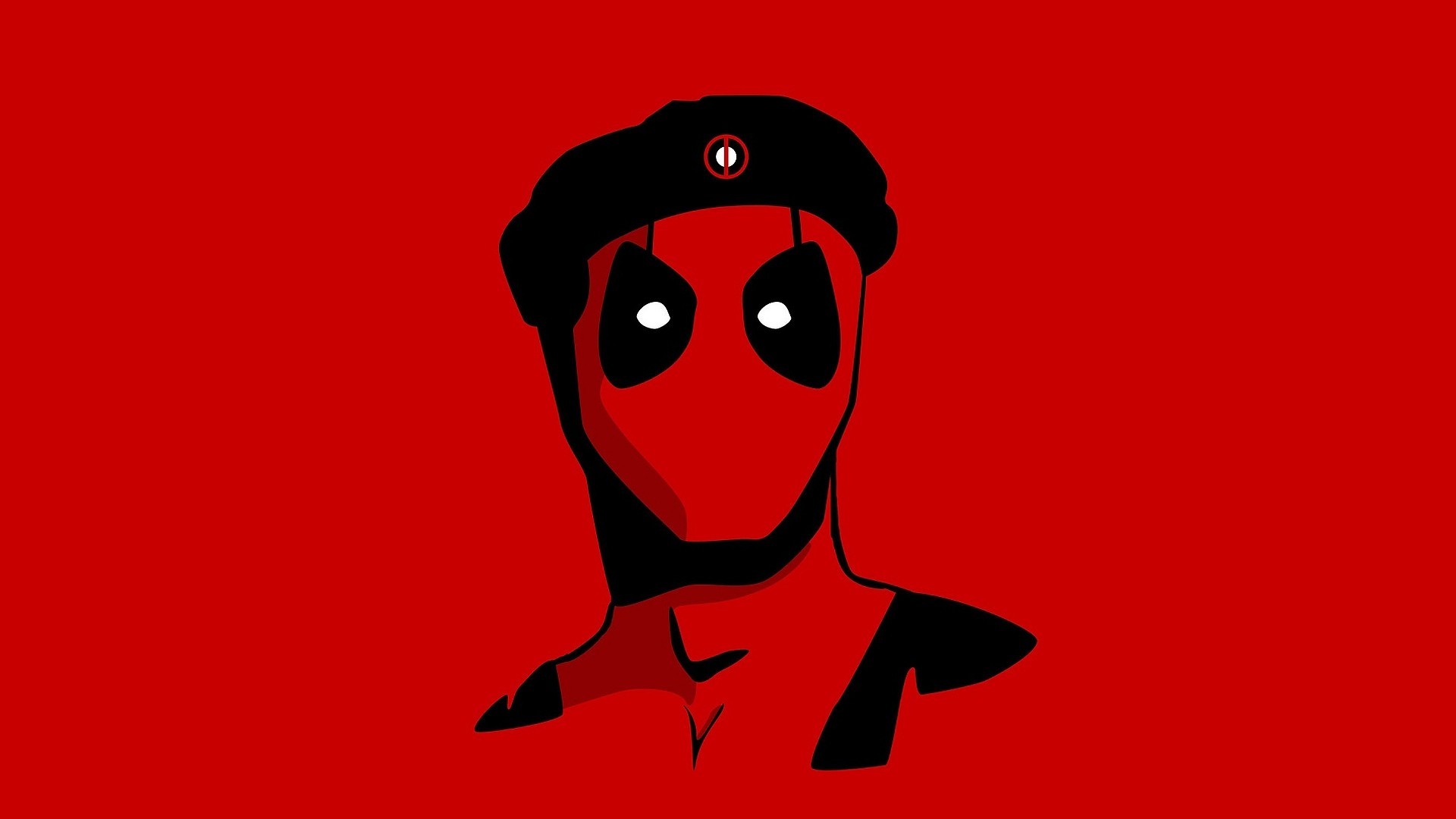 Deadpool, Che Guevara, Parodia, Sfondo rosso, Full HD, wallpaper desktop