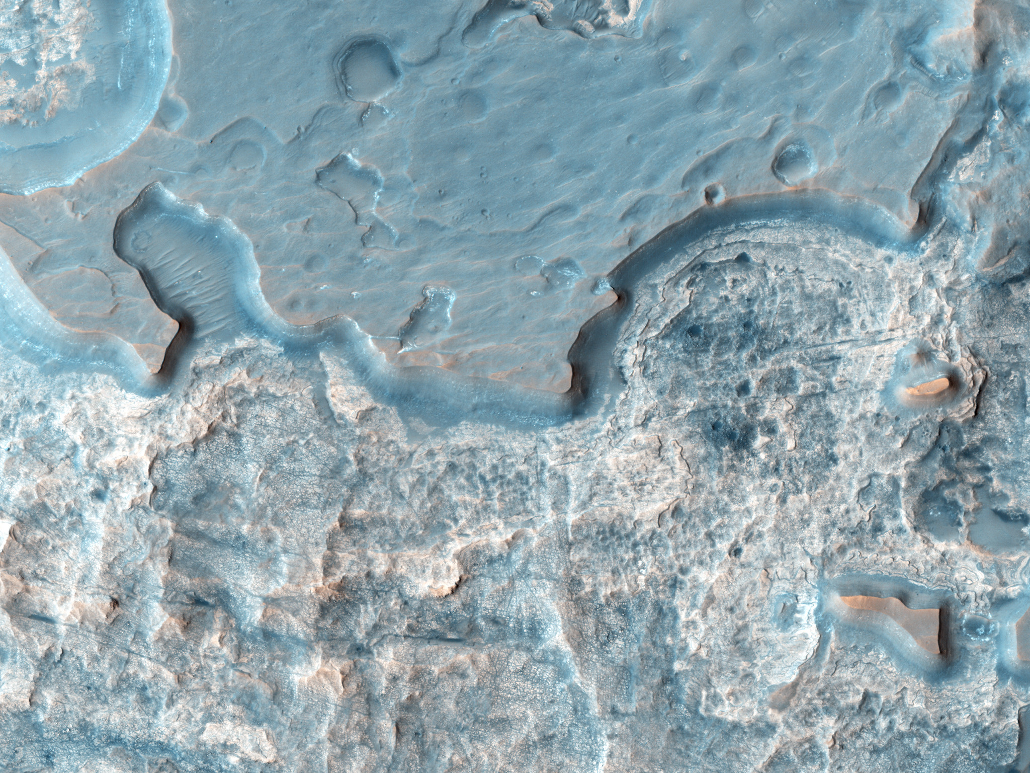 Marte, Superficie, Azzurro, Foto satellitare, sfondo per iPad e tablet