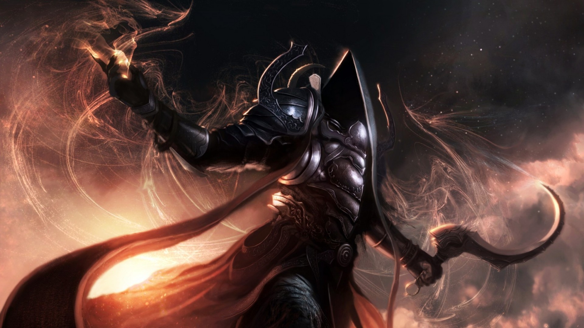 Malthael, Diablo III: Reaper of Souls, Angelo della Morte, Fiamme, sfondo 1920x1080 per PC