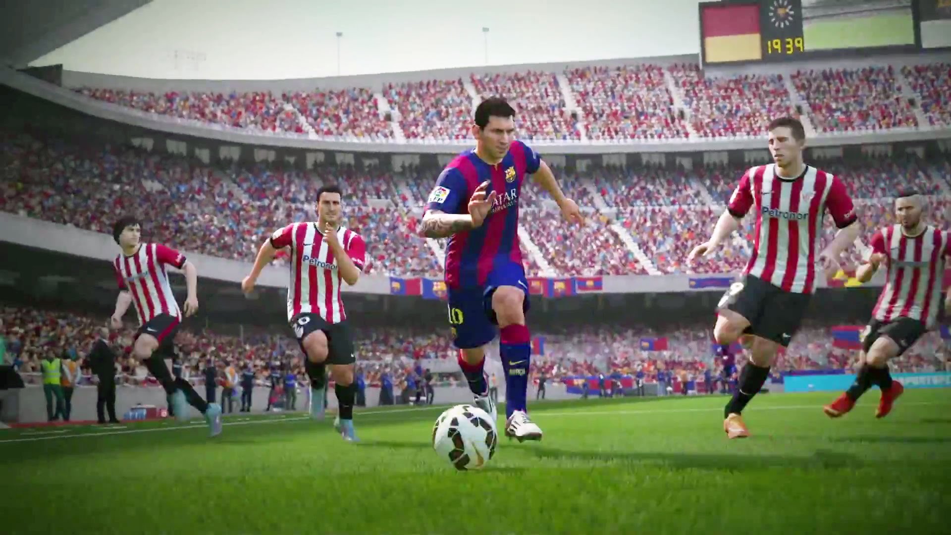 Lionel Messi, FC Barcelona, Athletic Bilbao, FIFA 16, Dribbling, sfondo per portatile