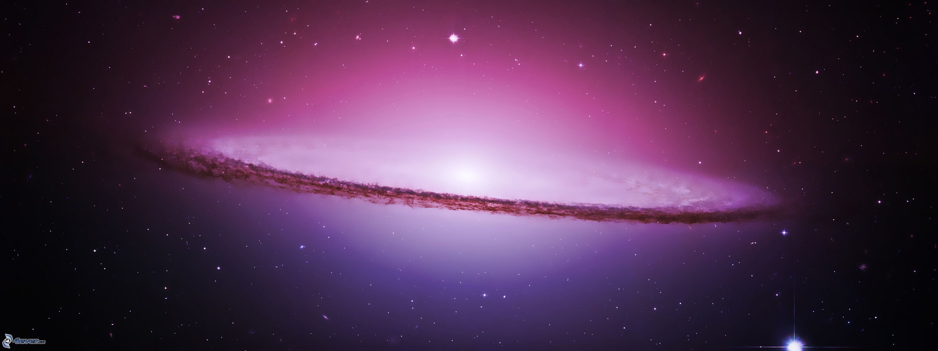 Galassia Sombrero, M104, Rosa, Spazio, 2K, sfondo desktop