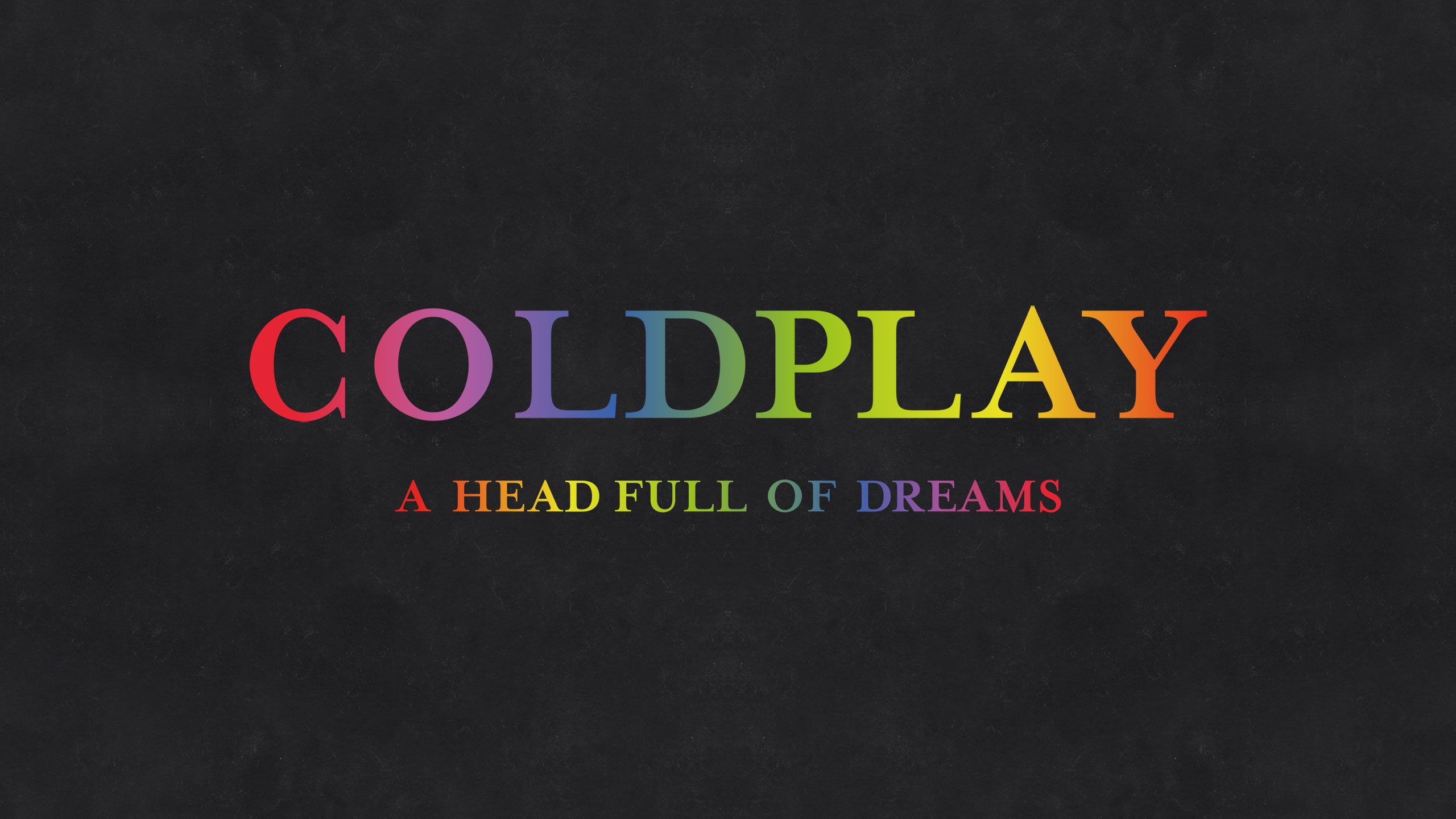 A Head Full of Dreams, Coldplay, Logo, Arcobaleno, Sfondo nero, 2K, wallpaper desktop