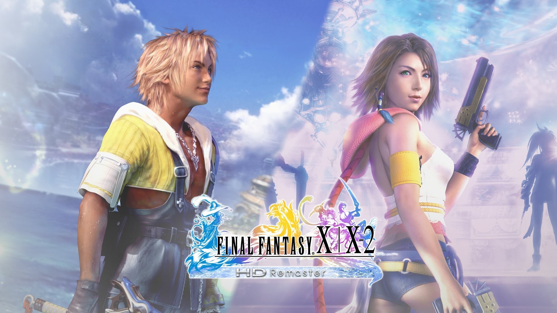 Tidus, Yuna, Final Fantasy X/X-2 HD Remaster, Logo, Mare, 1920x1080, sfondo per PC