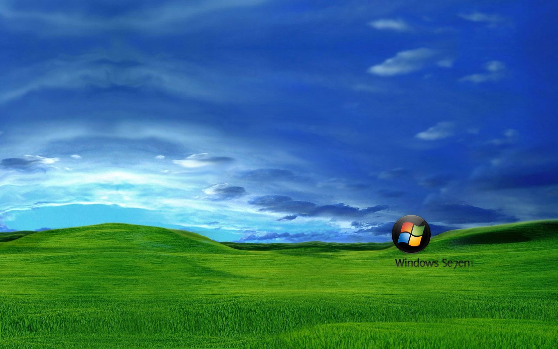 Windows 7, Windows Seven, Colline verdi, Cielo, 16:10 Full HD, sfondo widescreen