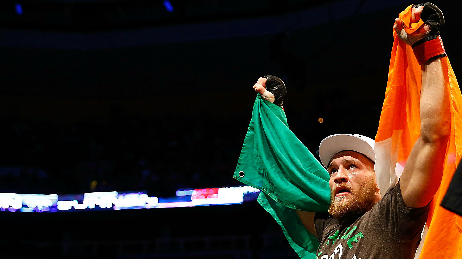 Conor McGregor, Bandiera irlandese, Vittoria, UFC, Full HD, wallpaper per PC