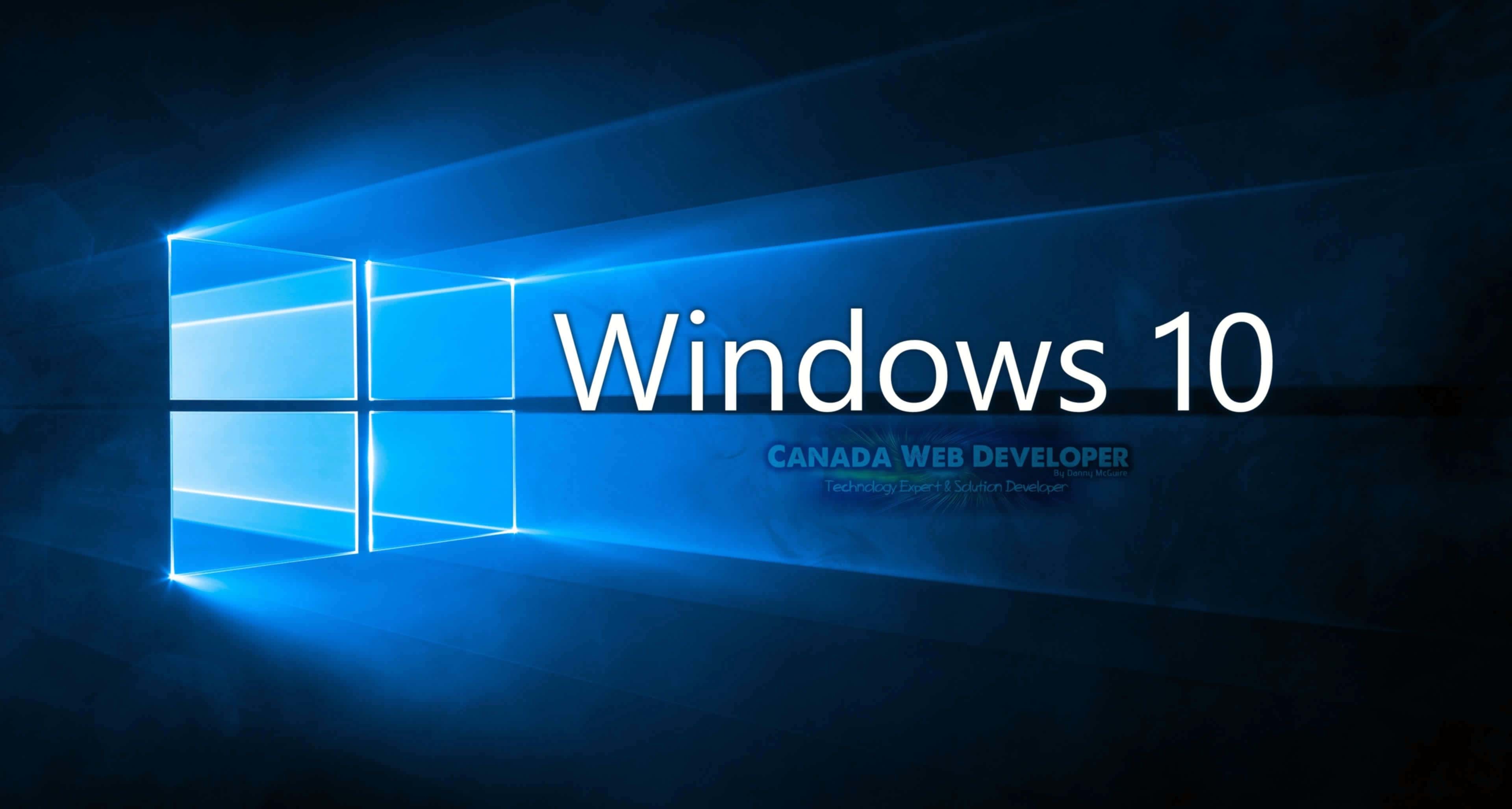 Windows 10, Logo Windows, Raggi di luce, 4K, sfondo per PC
