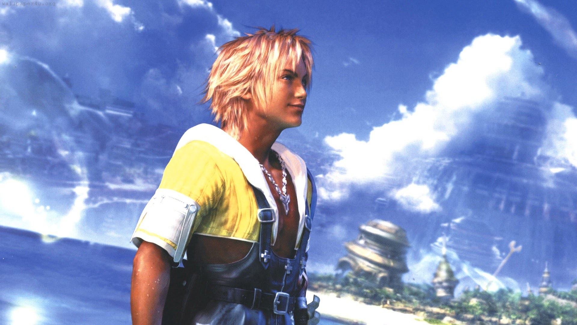 Tidus, Final Fantasy X, Besaid, Cielo, Full HD 1080p, sfondo desktop