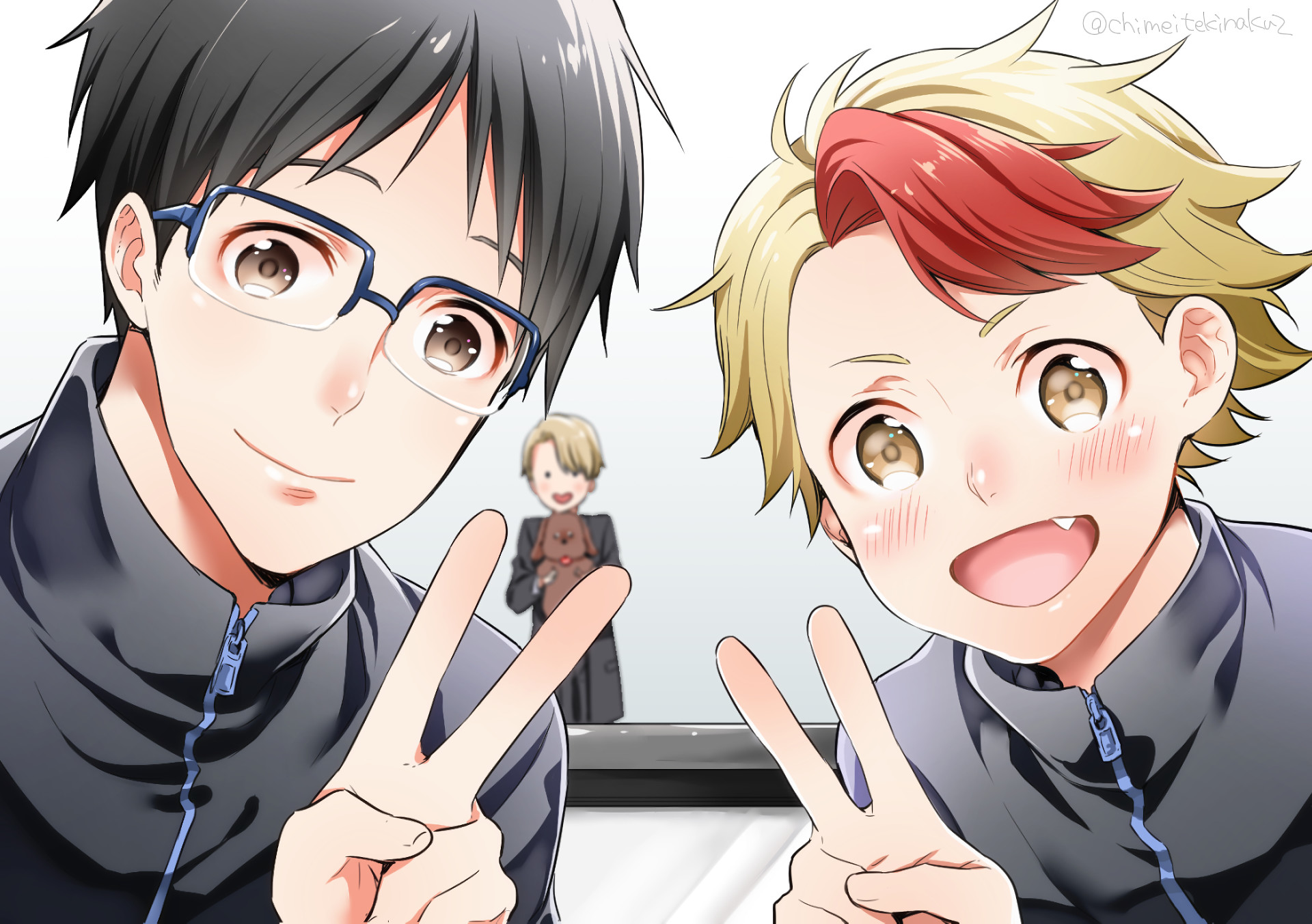 Yuri Katsuki, Minami Kenjirou, Yuri!!! on Ice, Selfie, Full HD, sfondo per PC