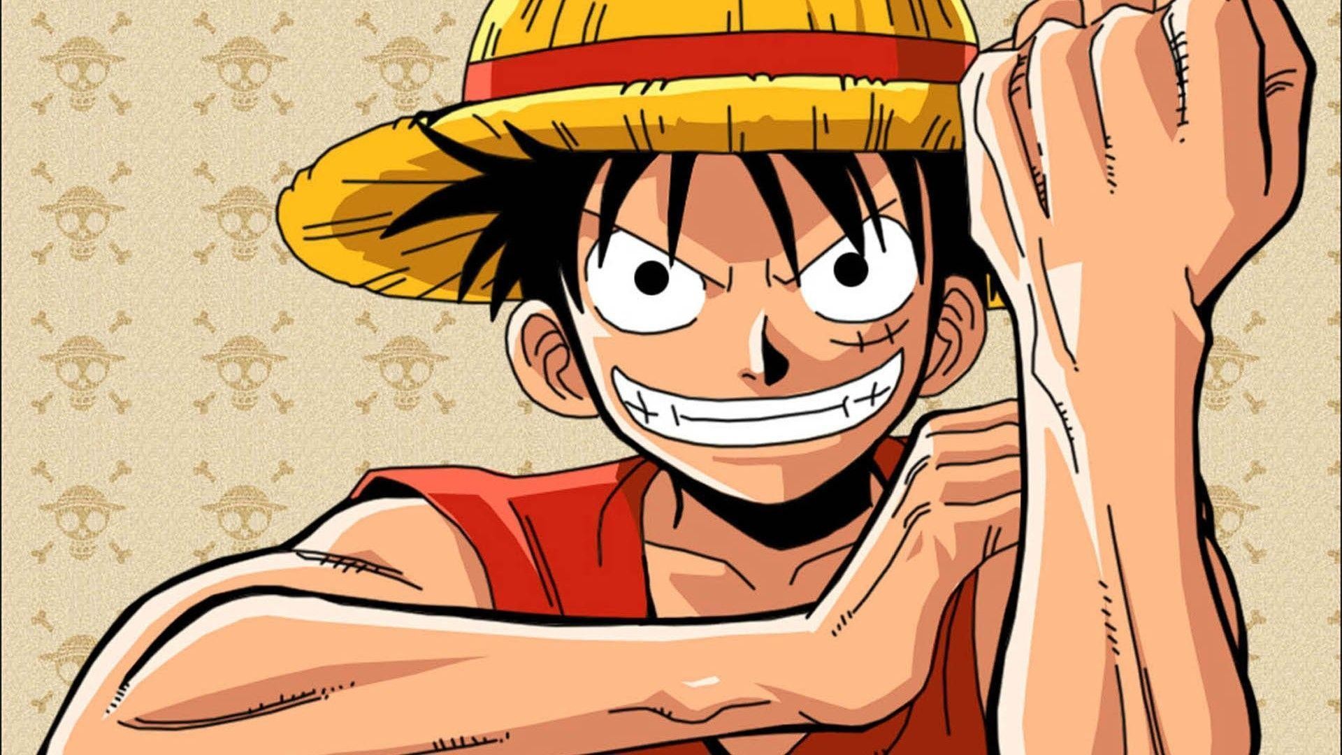 Monkey D. Luffy, One Piece, Cappello di paglia, Sorriso, Full HD, sfondo desktop