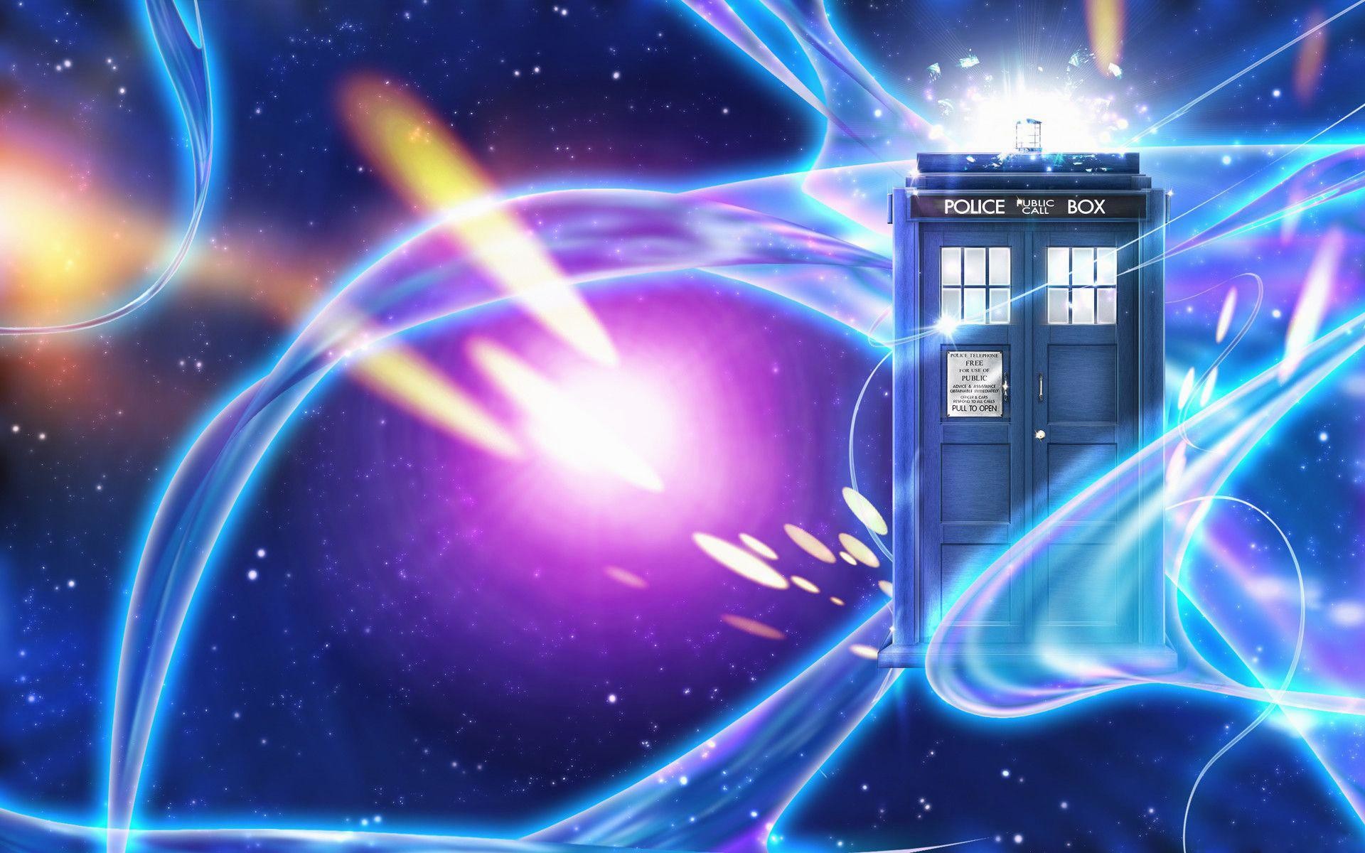 TARDIS, Doctor Who, Vortice temporale, Luci blu, 16:10 Full HD, sfondo widescreen